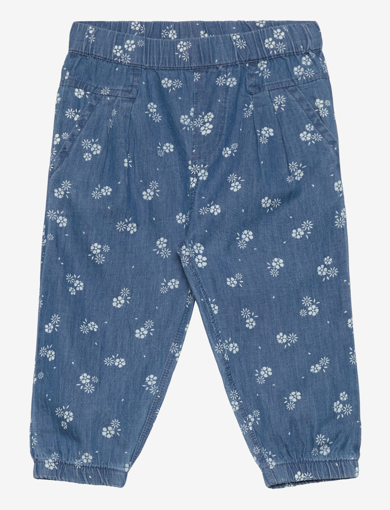 Minymo - Pants AOP Chambray - gray mist - 0