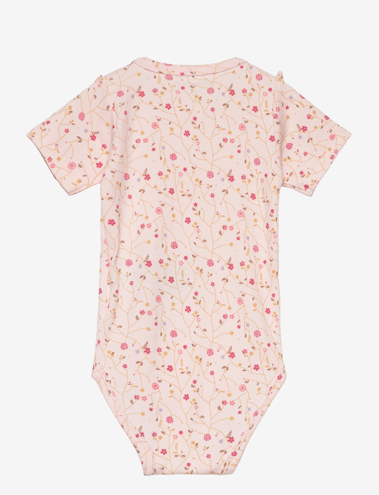 Minymo - Body SS AOP Rib - pink dogwood - 1