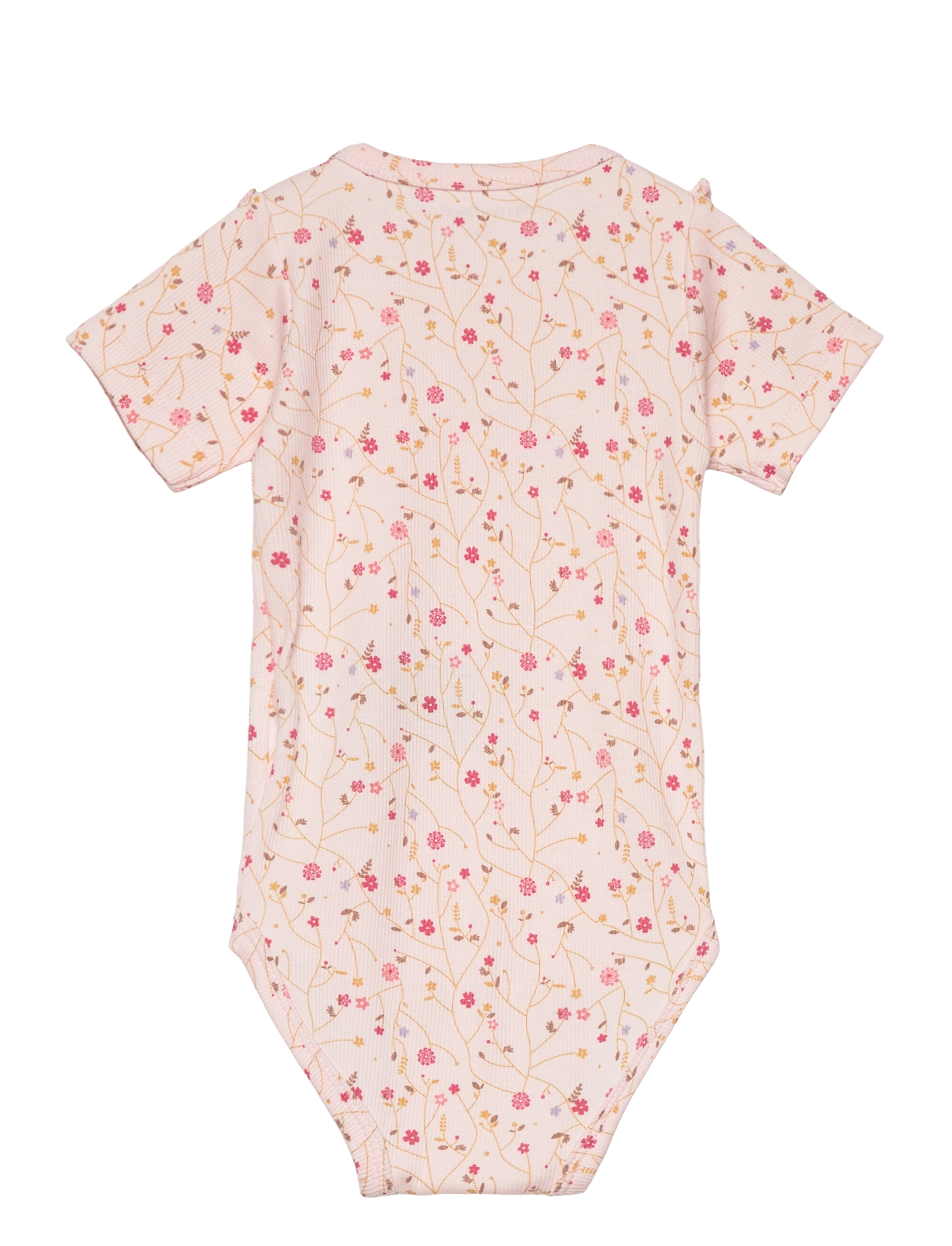 Minymo - Body SS AOP Rib - pink dogwood - 1