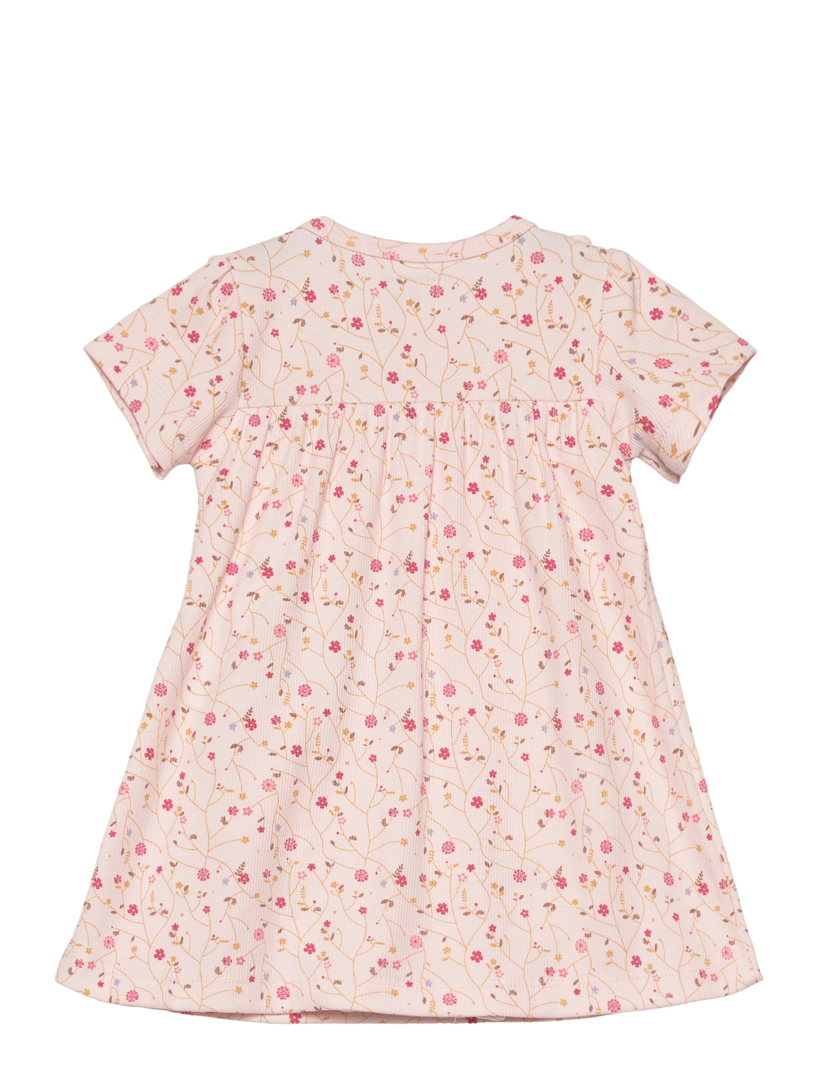Minymo - Dress SS AOP Rib - pink dogwood - 1