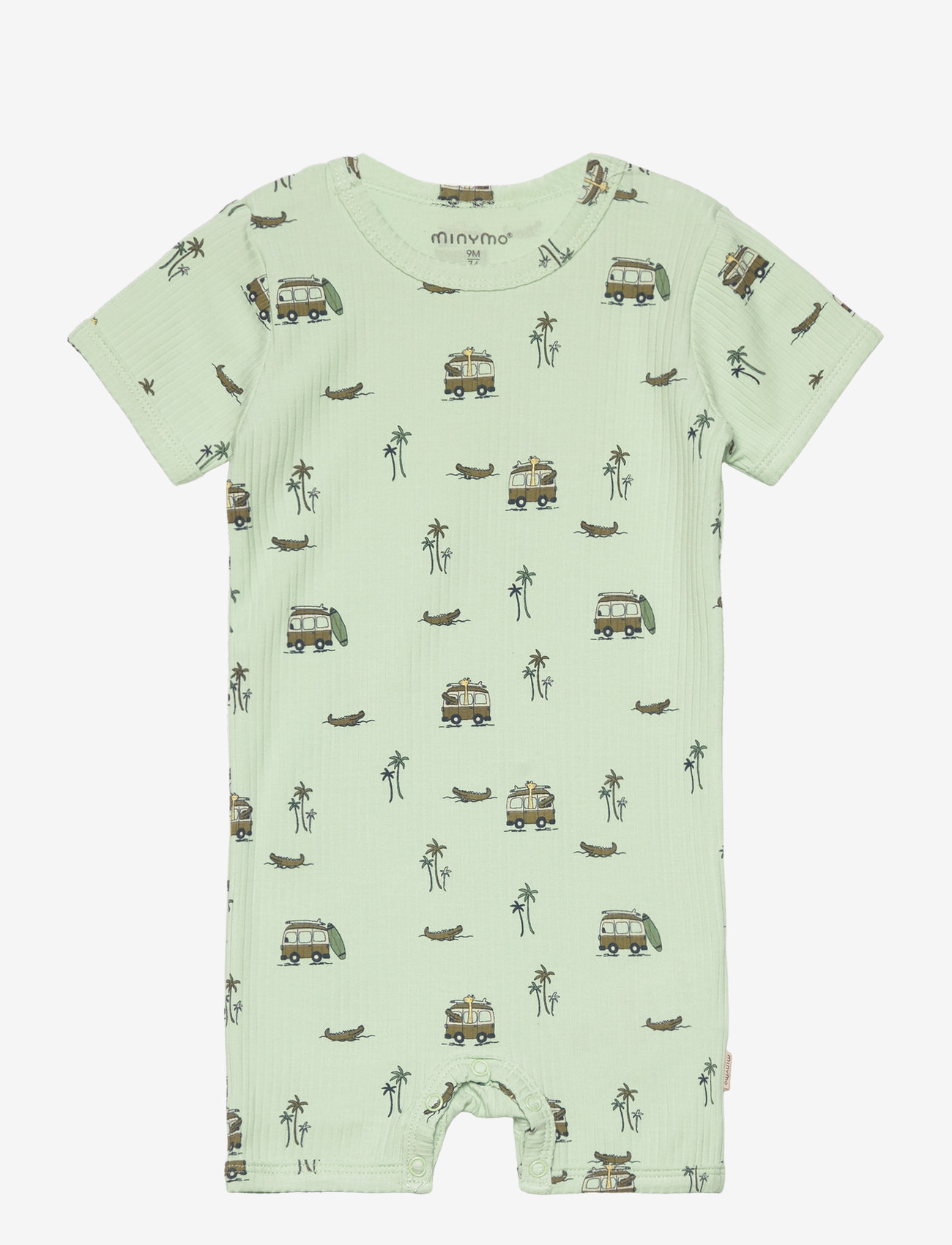 Minymo - Suit SS AOP Rib - spray - 0