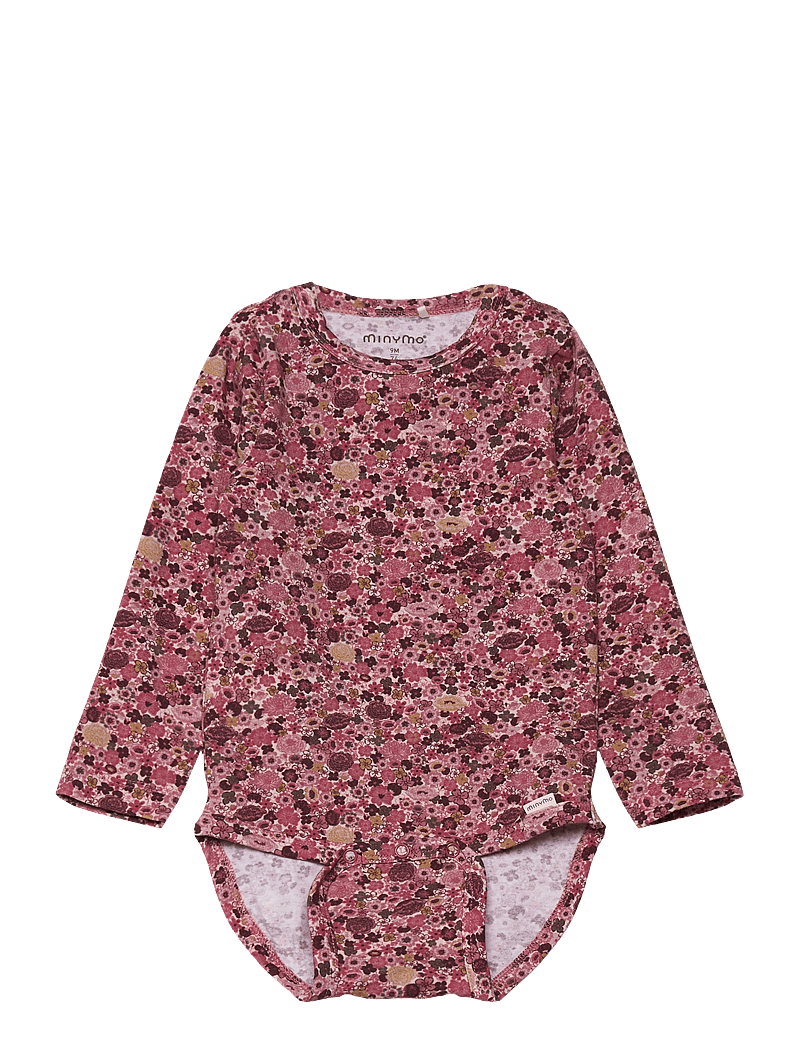 Minymo - Body LS AOP - pikkade varrukatega - dusty rose - 0