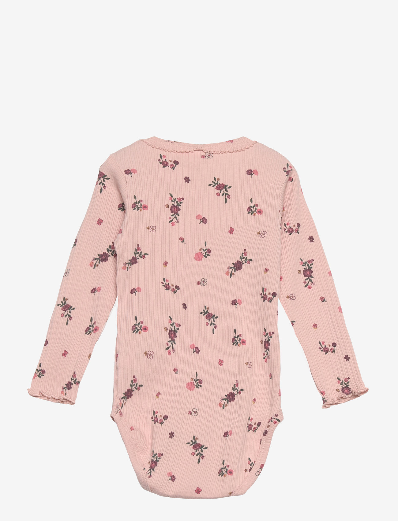 Minymo - Body LS AOP Rib - pattern long-sleeved bodies - sepia rose - 1