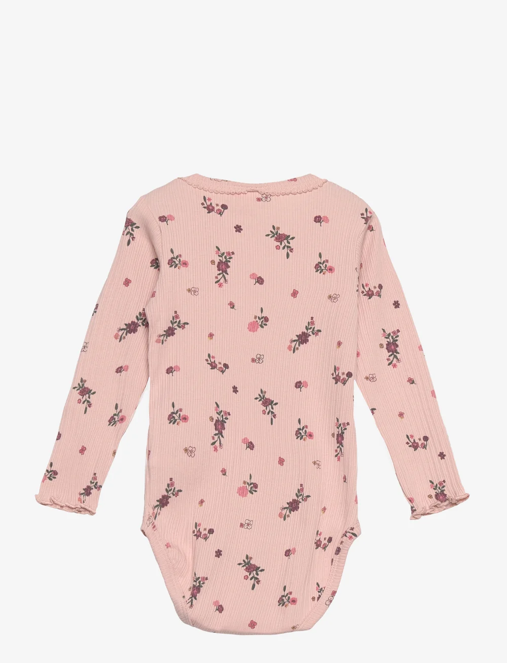 Minymo - Body LS AOP Rib - gemusterte langärmelige bodys - sepia rose - 1