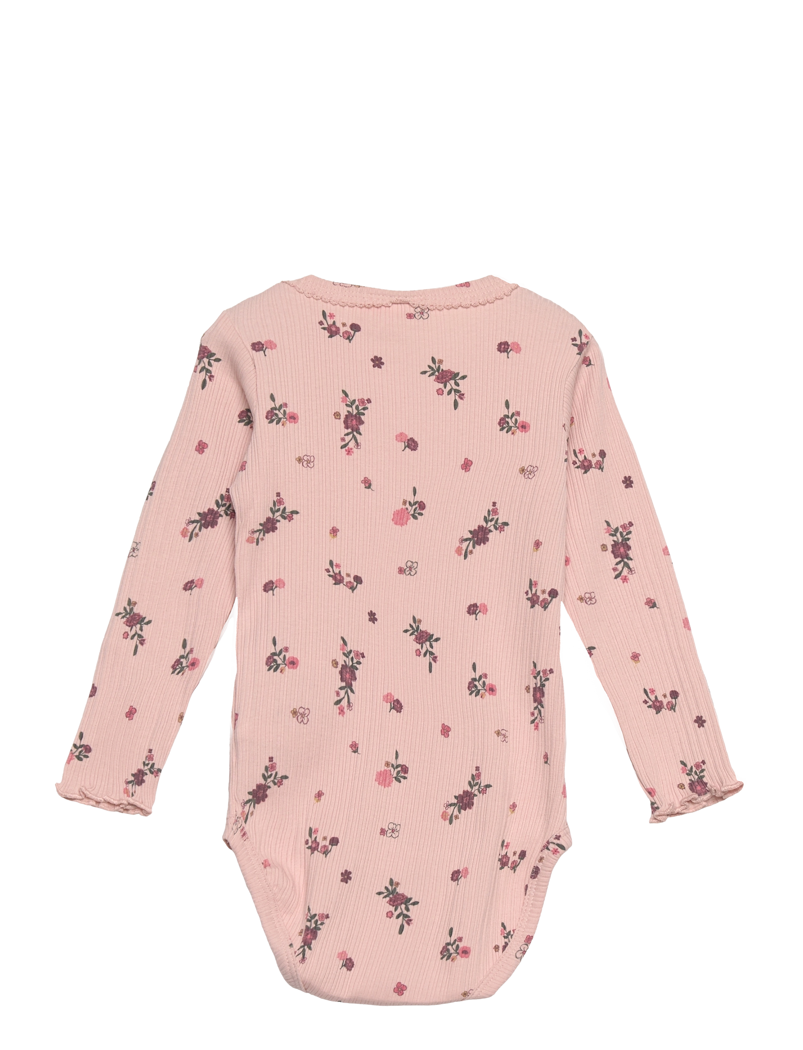 Minymo - Body LS AOP Rib - sepia rose - 1