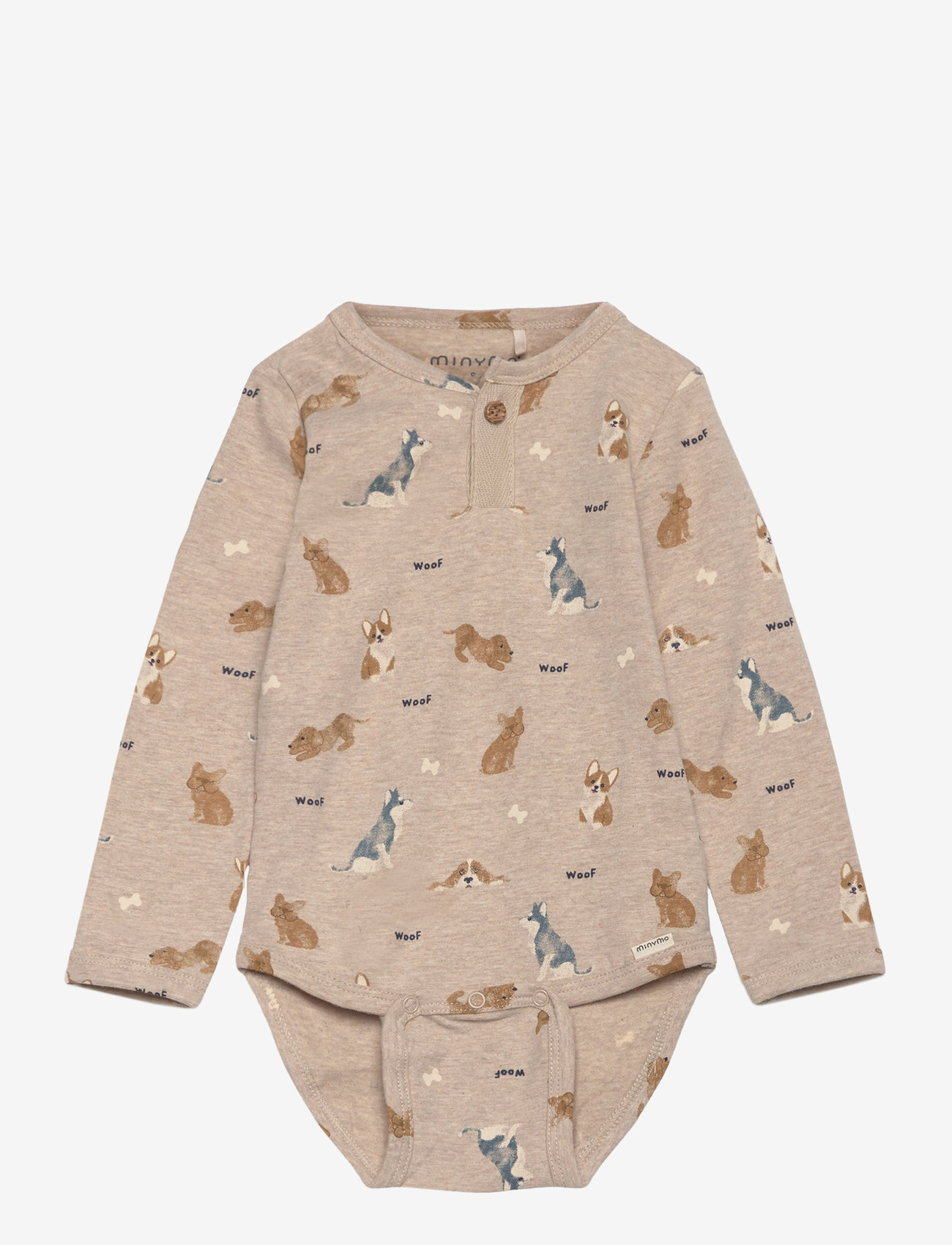 Minymo - Body LS AOP - geschenke unter chf 50 - beige melange - 0