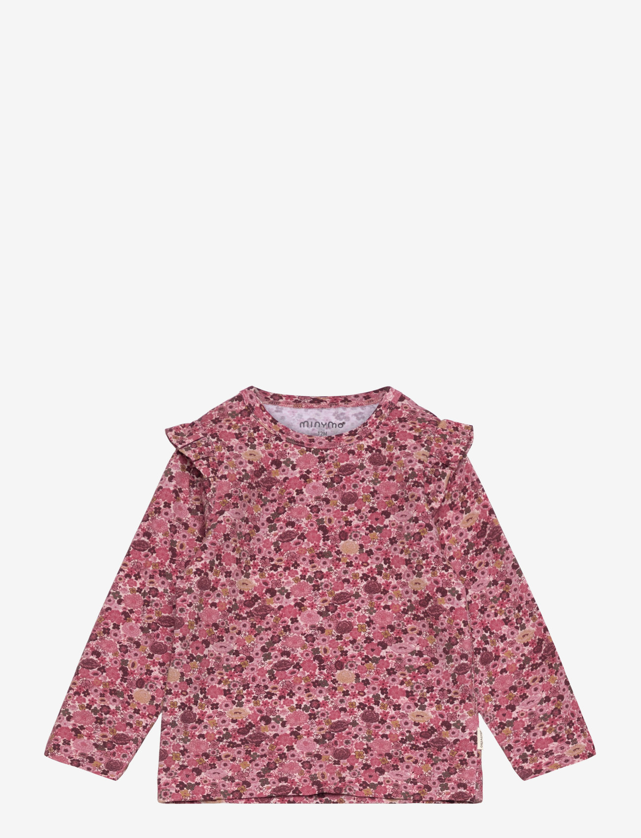Minymo - T-shirt LS AOP - dusty rose - 0