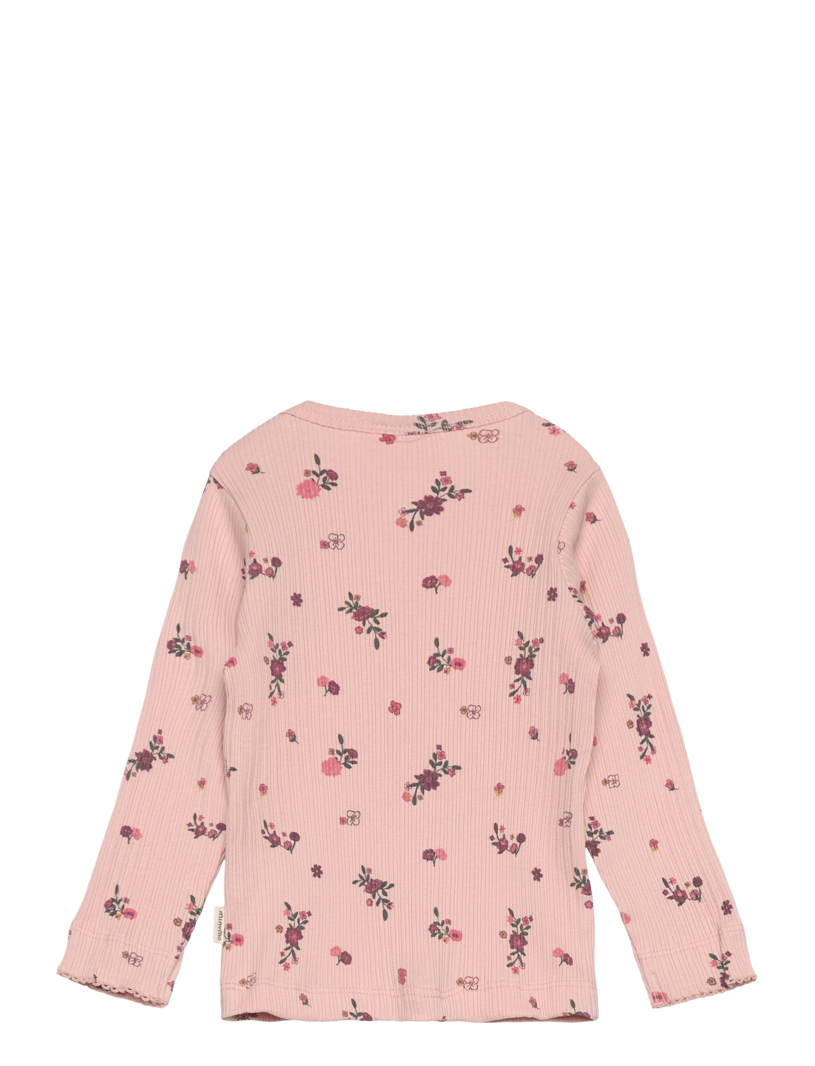 Minymo - T-shirt LS AOP Rib - sepia rose - 1