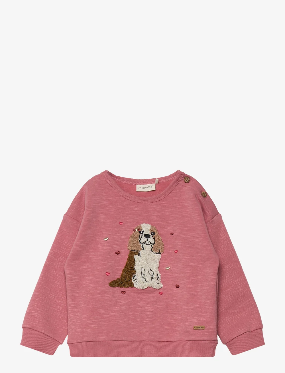 Minymo - Sweatshirt LS - sweatshirts - dusty rose - 0