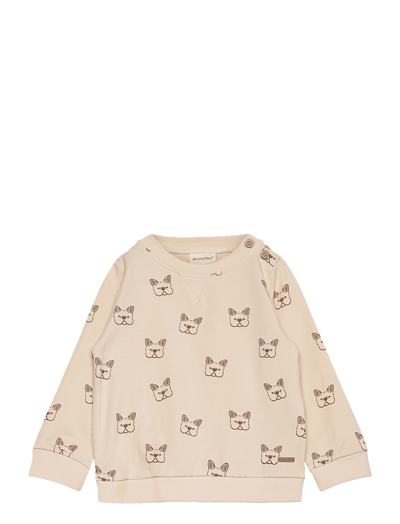 Minymo - Sweatshirt LS AOP - sweatshirts - sandshell - 0