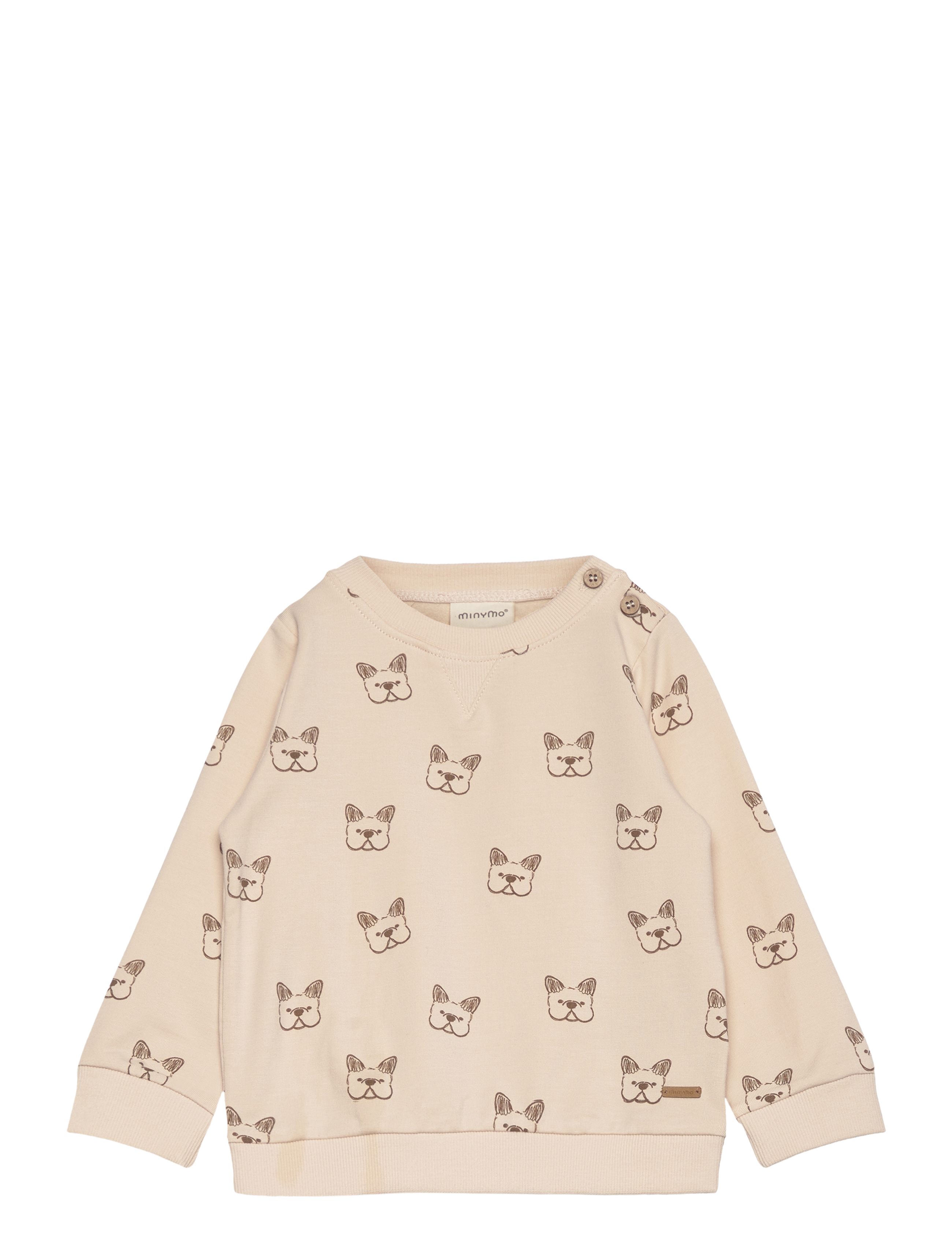 Minymo Sweatshirt LS AOP - Sweatshirts - SANDSHELL / beige