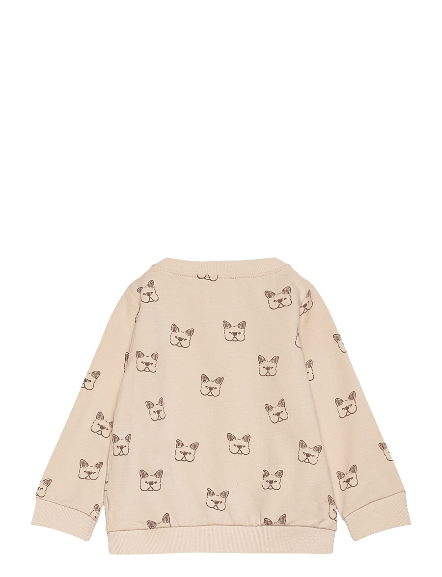Minymo - Sweatshirt LS AOP - sweatshirts - sandshell - 1