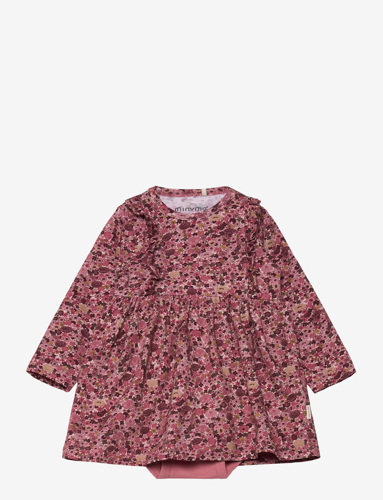 Minymo - Dress LS AOP - dusty rose - 0