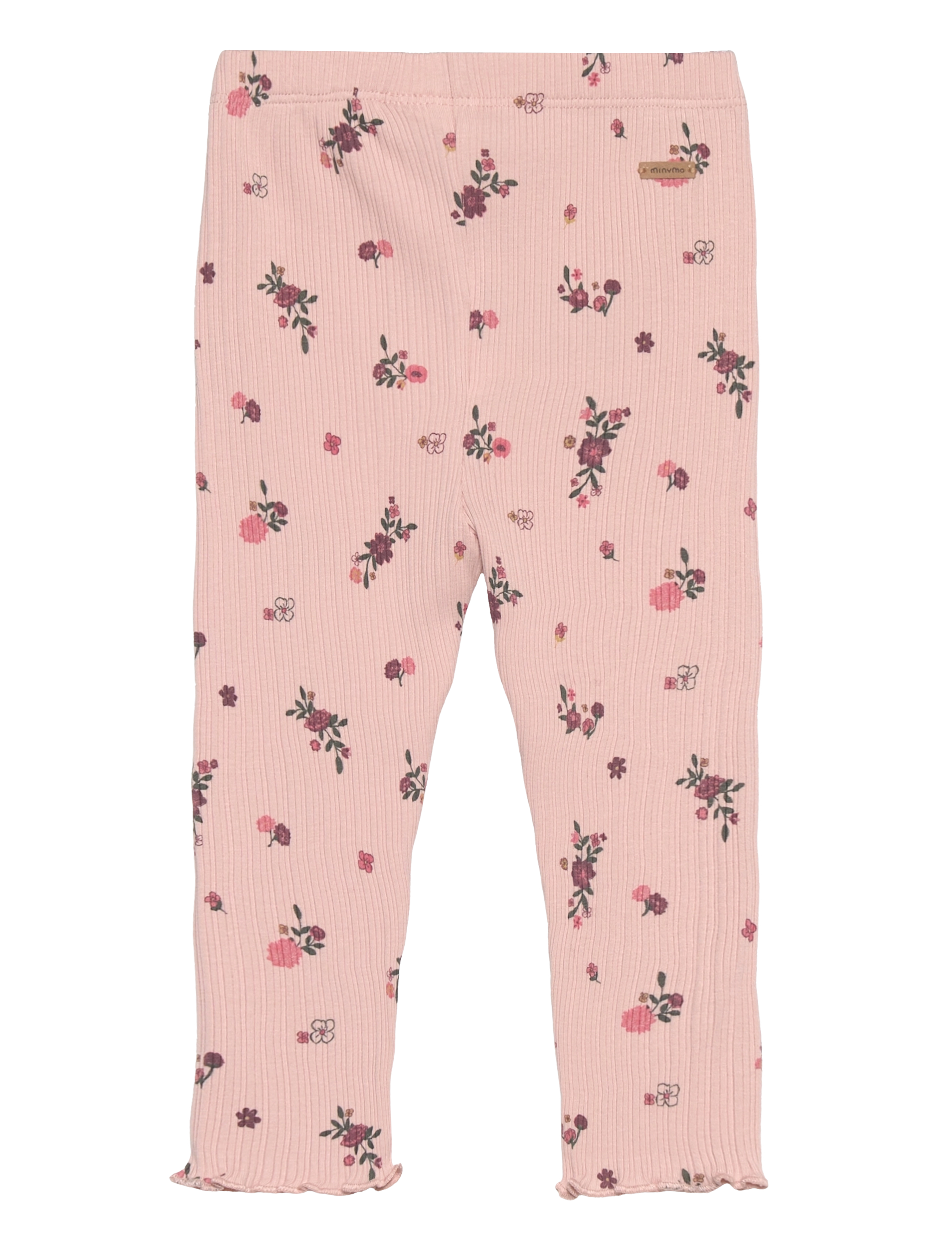 Minymo - Leggings AOP Rib - sepia rose - 1