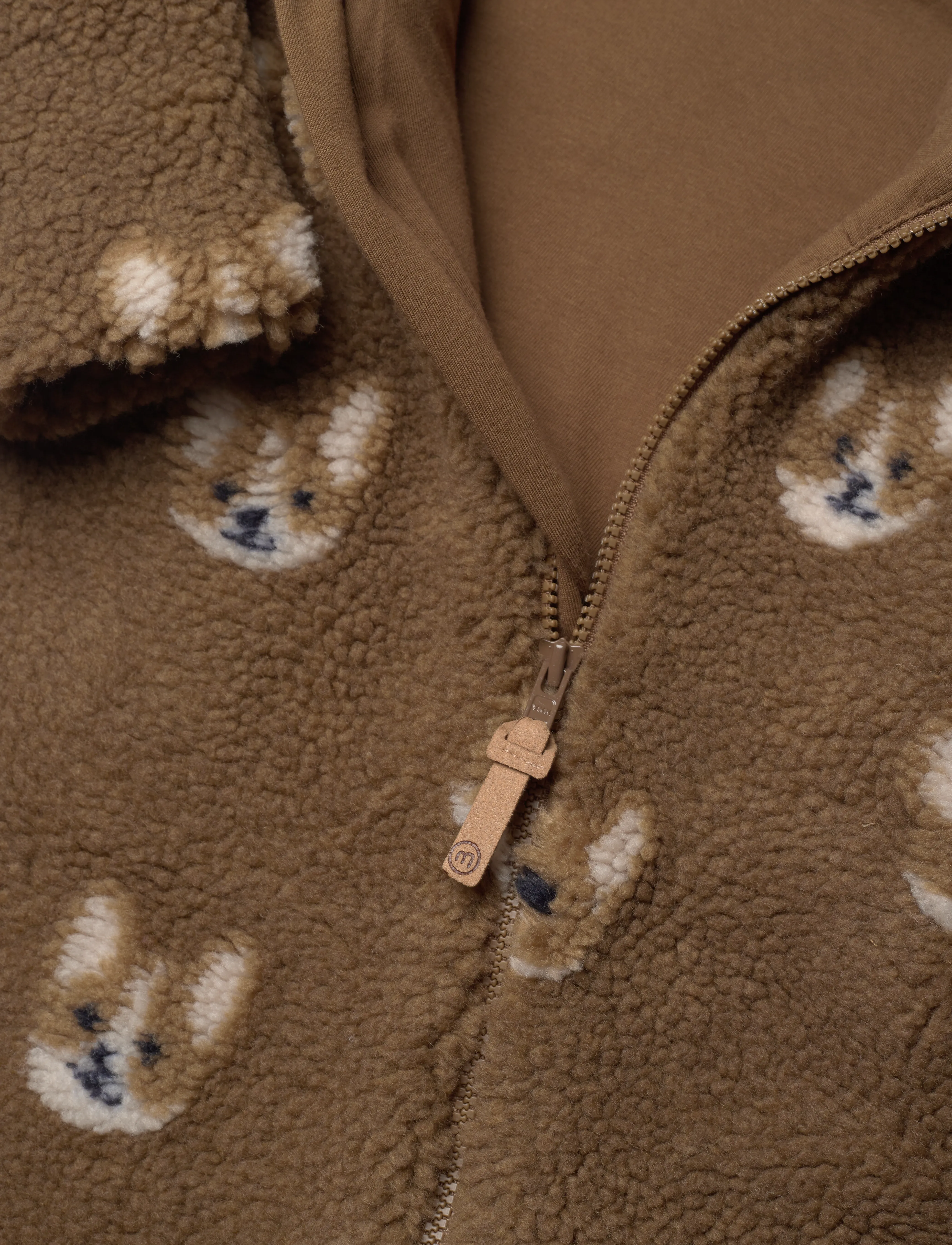 Minymo - Wholesuit Teddy w. Lining - sepia - 2