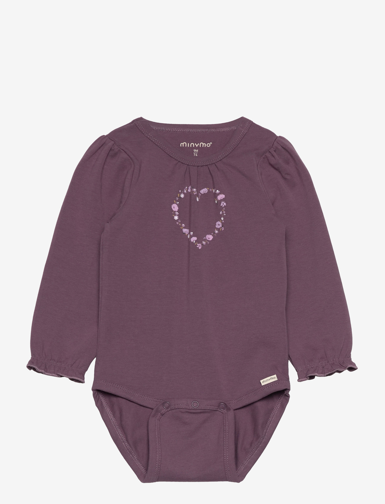 Minymo - Body LS - pikkade varrukatega - black plum - 0
