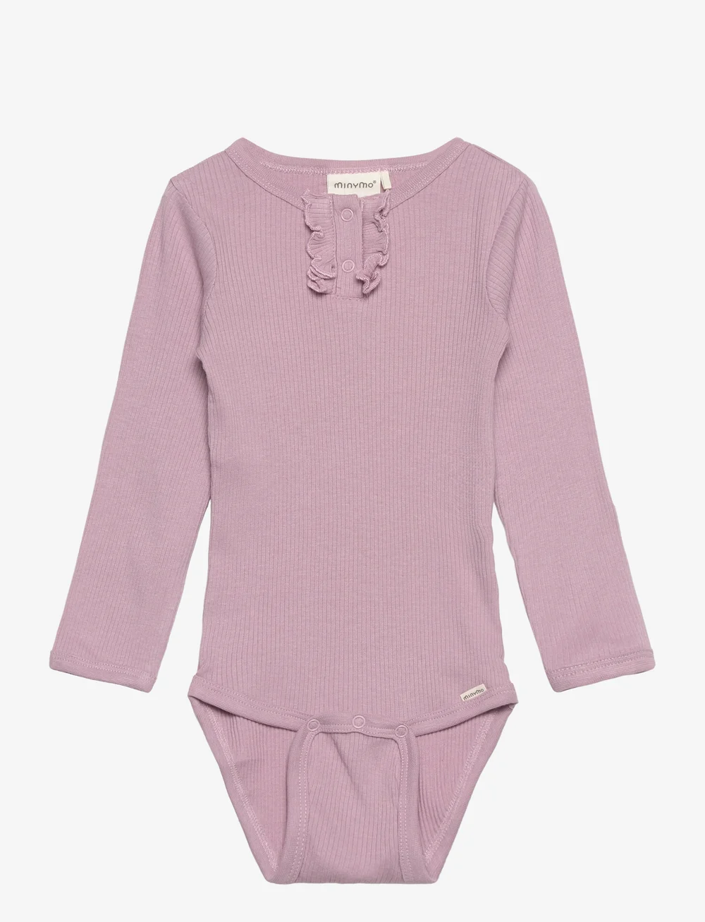 Minymo - Body LS Rib - long-sleeved - dawn pink - 0