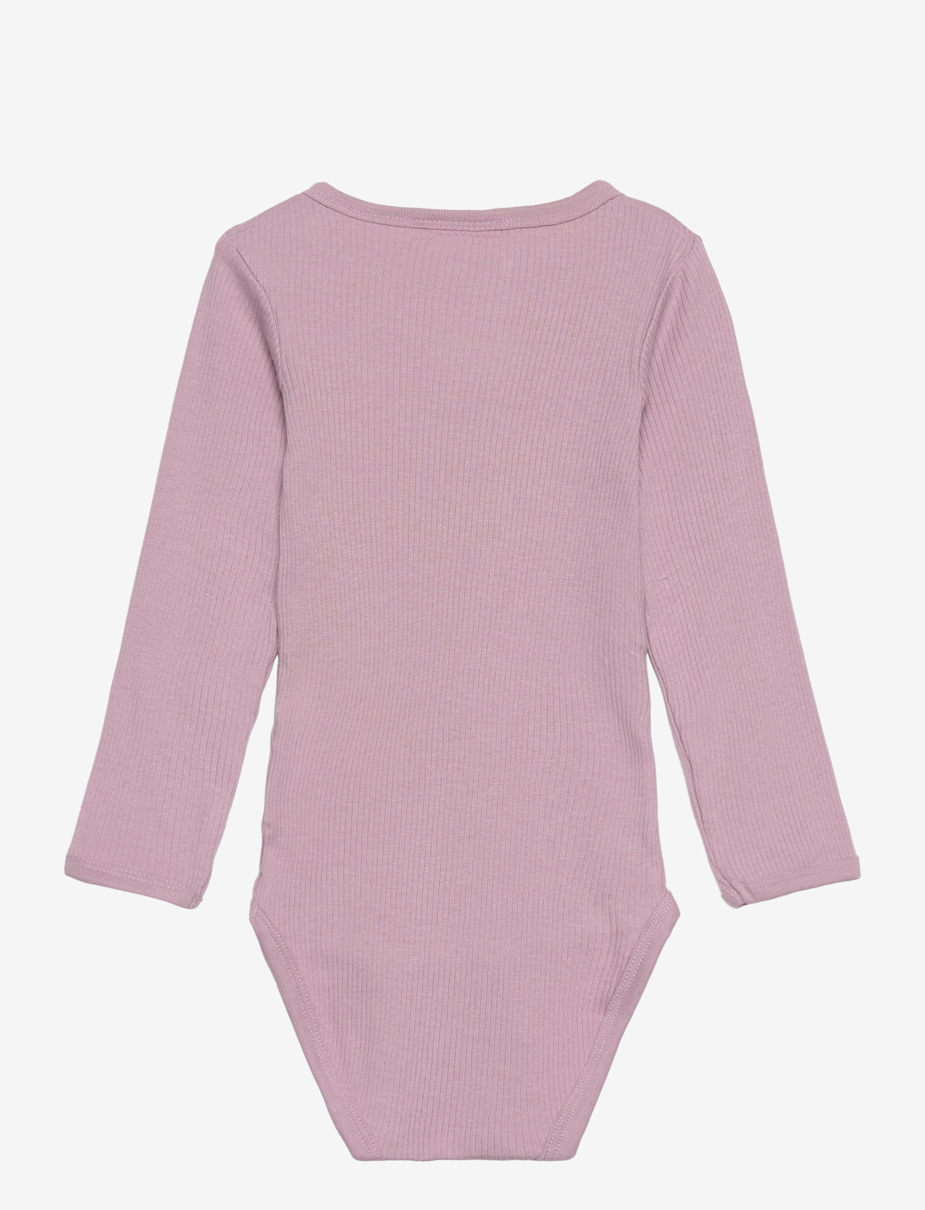 Minymo - Body LS Rib - langærmede - dawn pink - 1