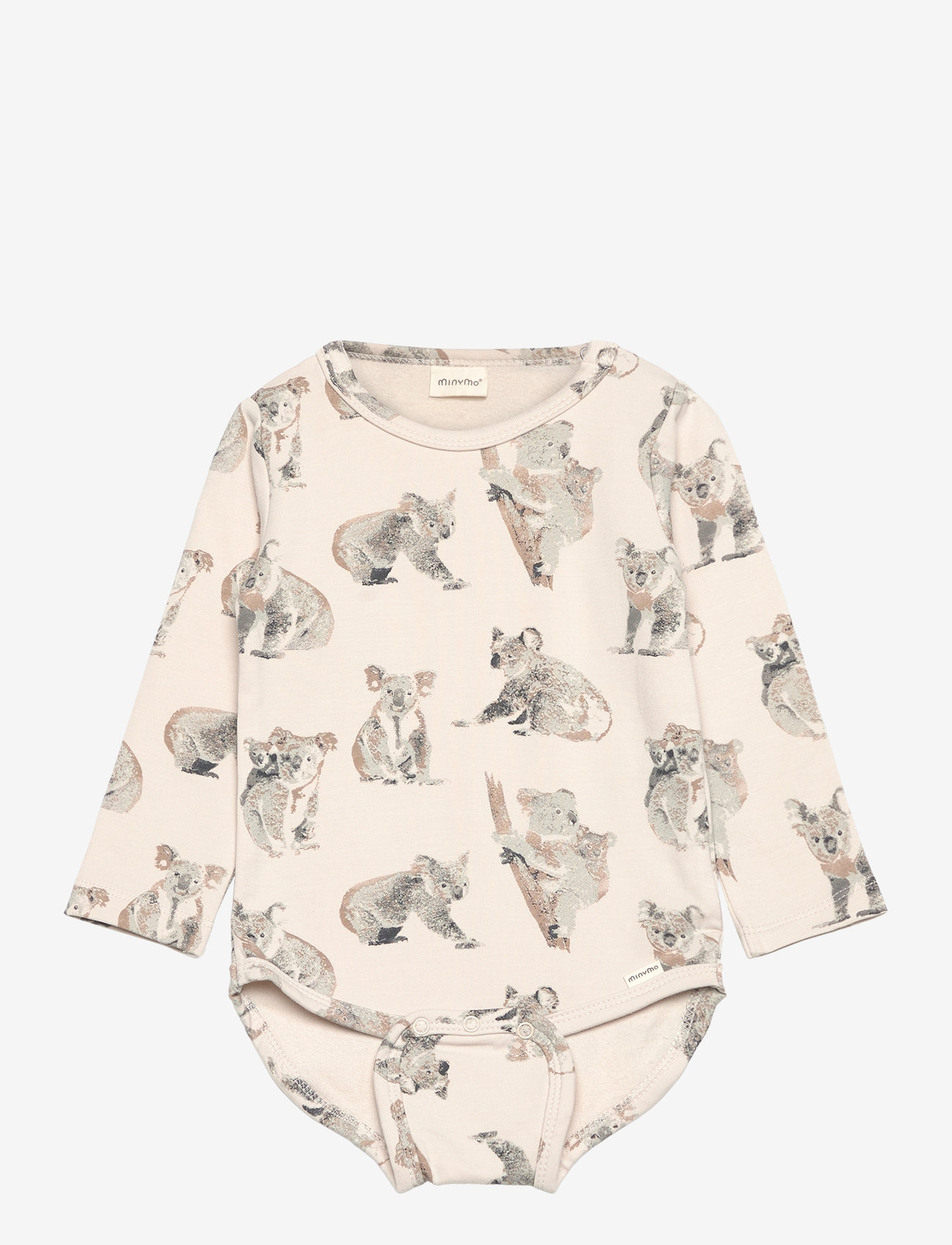 Minymo - Body LS AOP Sweat - langärmelige bodys - moonbeam - 0