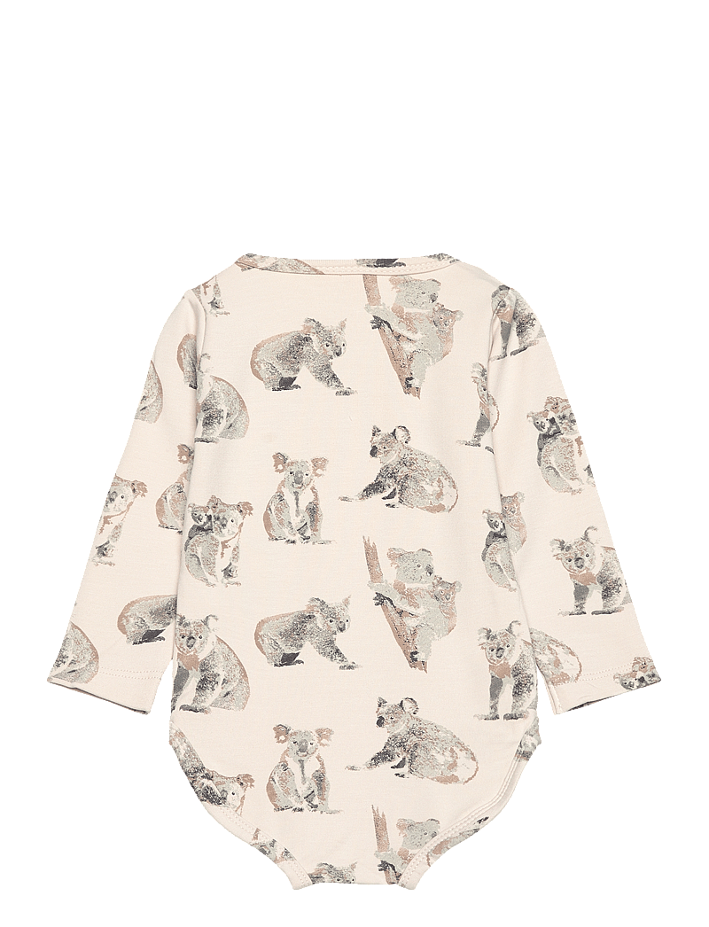 Minymo - Body LS AOP Sweat - langärmelige bodys - moonbeam - 1