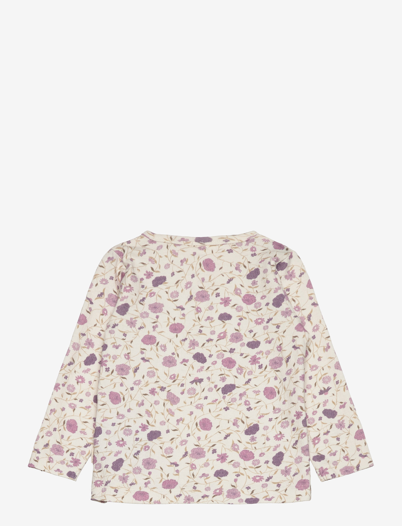 Minymo - T-Shirt LS AOP - eggnog - 1