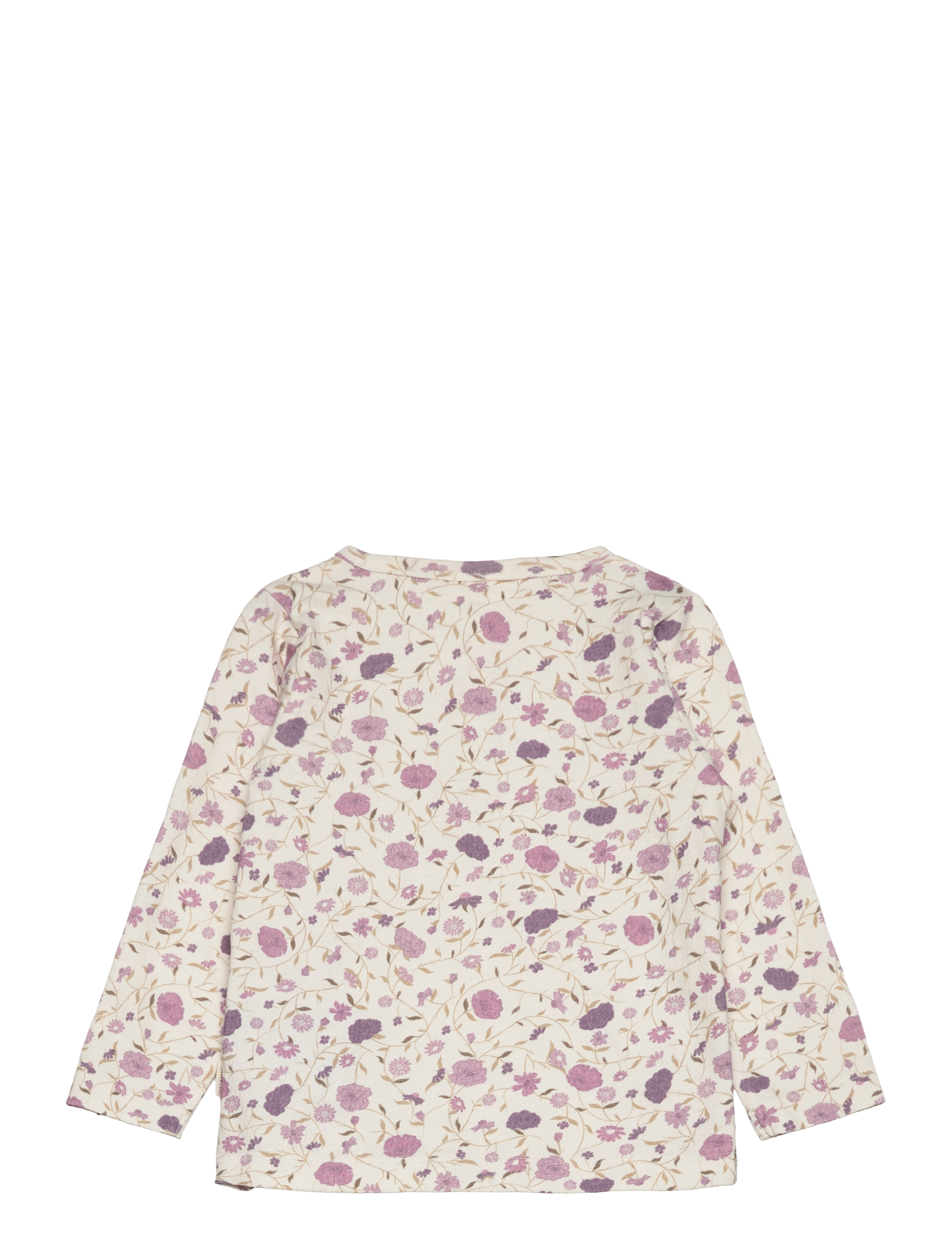Minymo - T-Shirt LS AOP - eggnog - 1