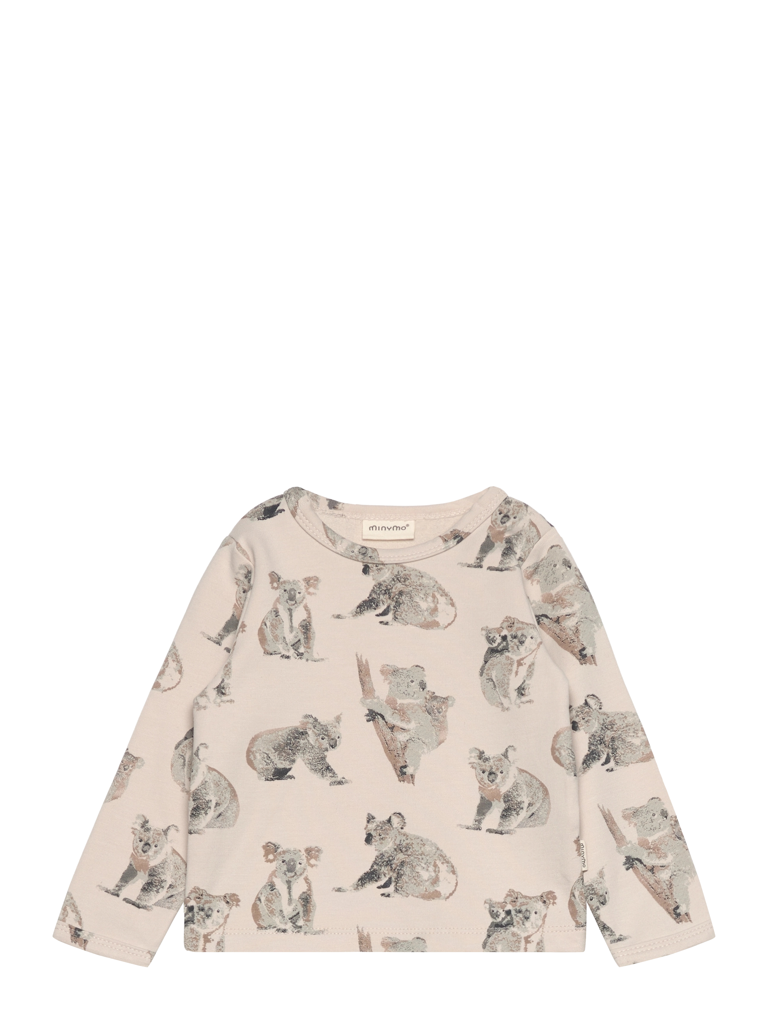 Minymo T-Shirt Ls Aop Sweat, 50, Cream, T-Shirts > Langærmede T-shirts, Børn