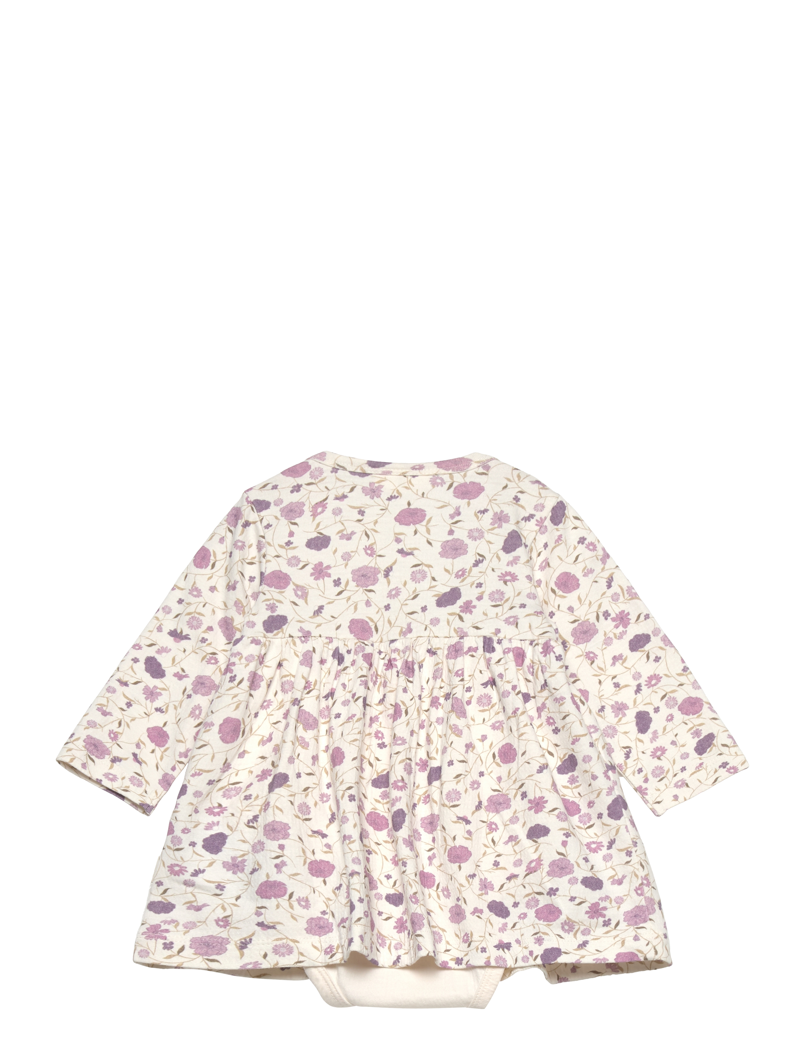 Minymo - Dress LS AOP - eggnog - 1