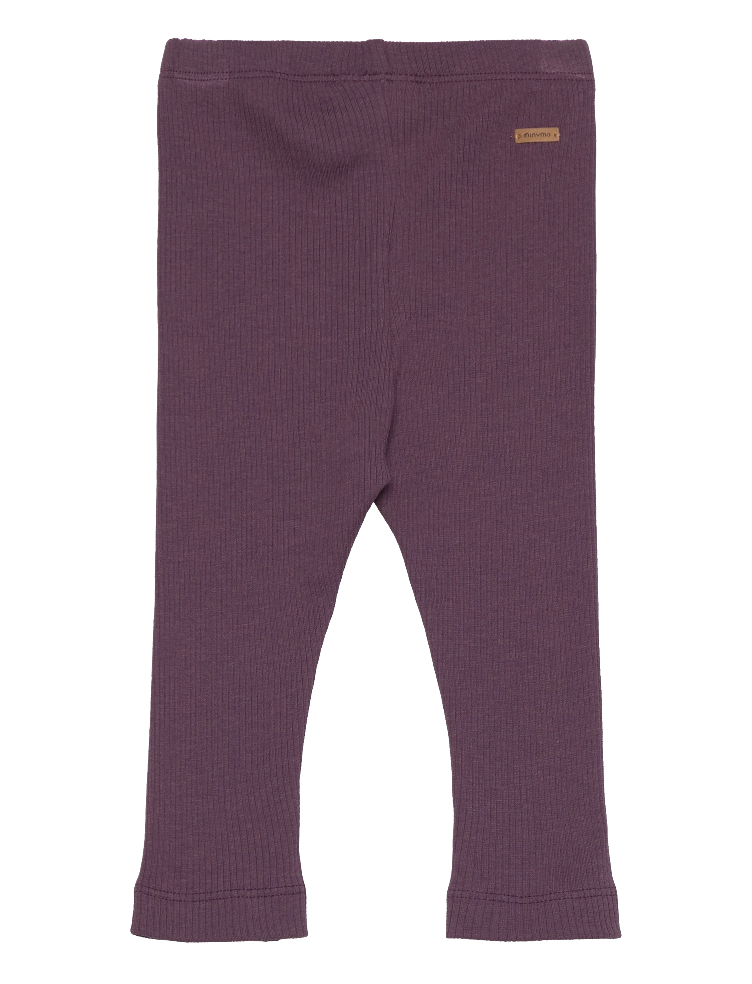 Minymo - Leggings Rib - black plum - 1