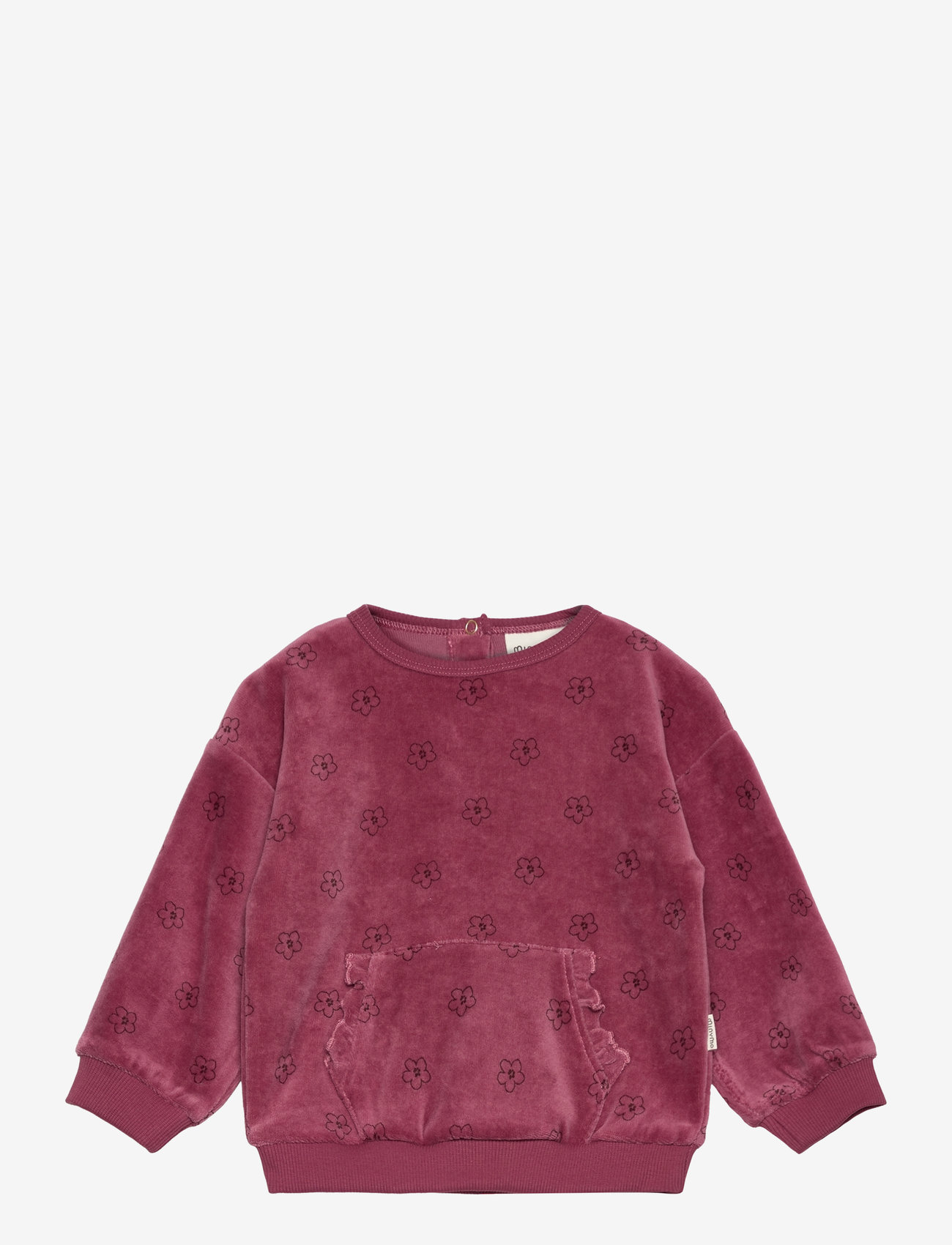 Minymo - Sweatshirt LS AOP Velour - deco rose - 0
