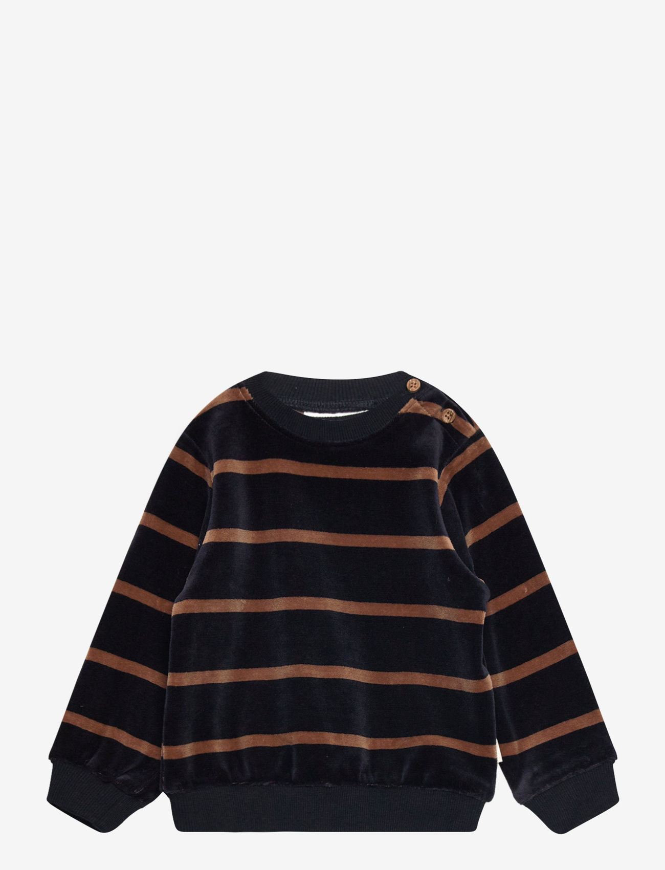 Minymo - Sweatshirt LS Y/D Velour - džemperiai - dark navy - 0