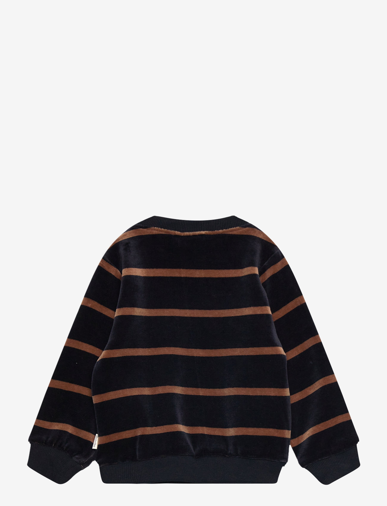 Minymo - Sweatshirt LS Y/D Velour - džemperiai - dark navy - 1