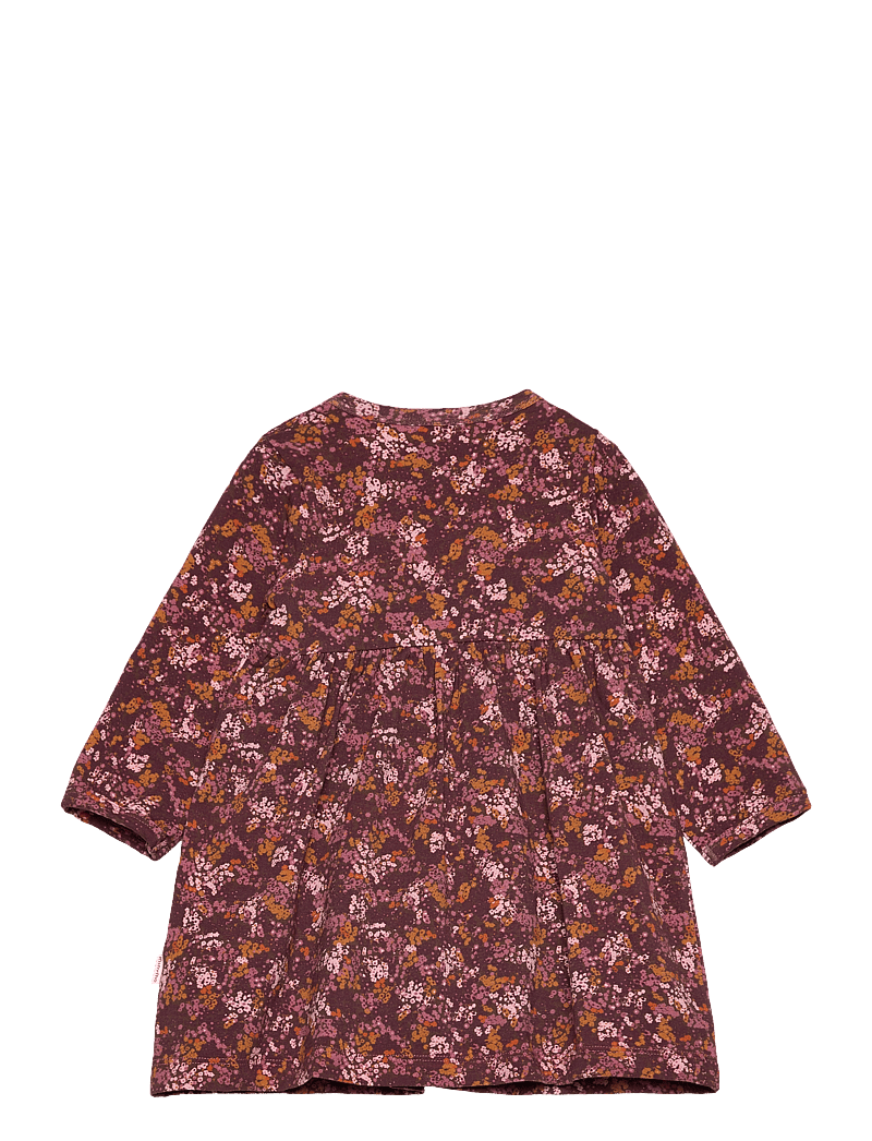 Minymo - Dress LS AOP - langärmelige babykleider - carafe - 1