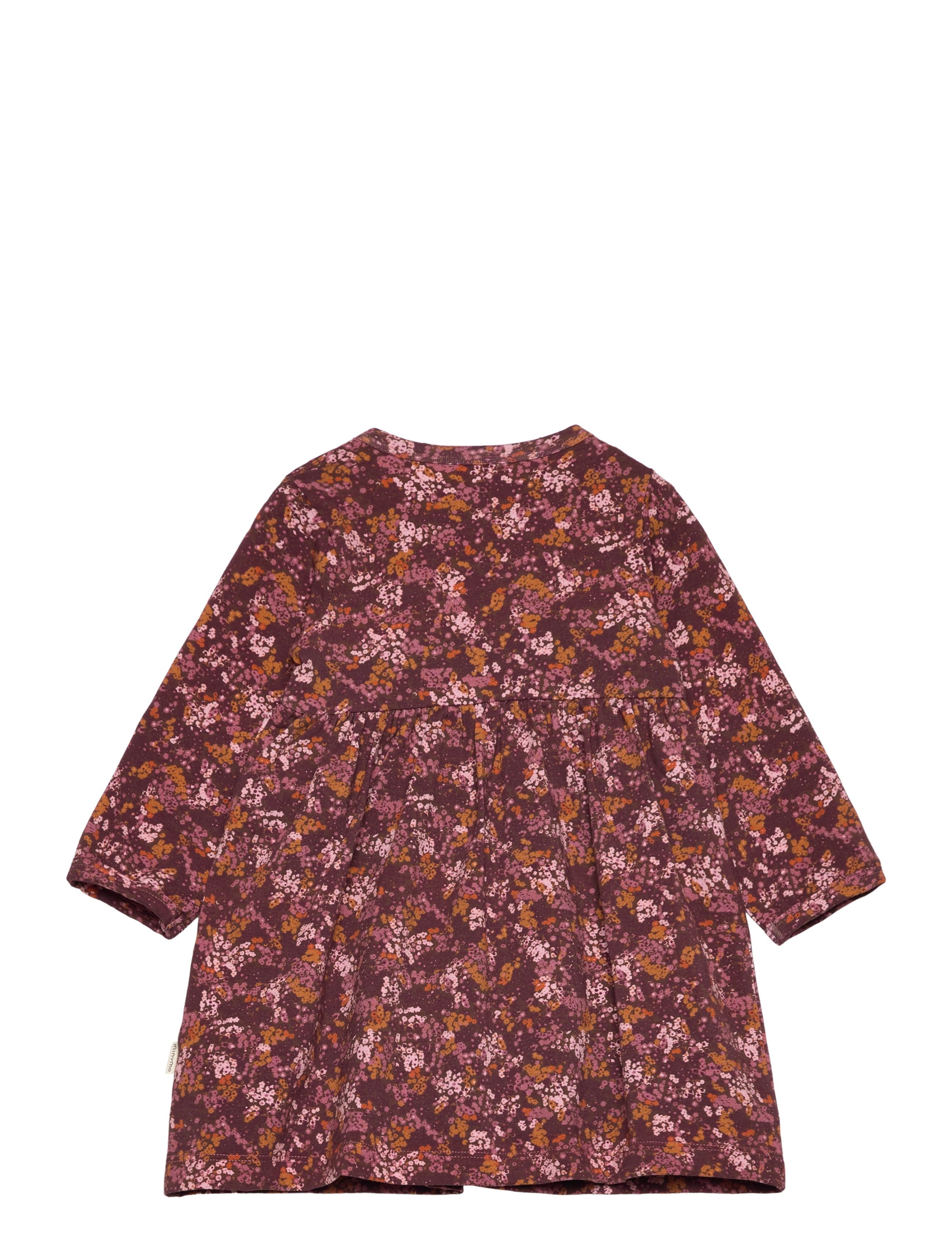 Minymo - Dress LS AOP - laisvalaikio suknelės ilgomis rankovėmis - carafe - 1