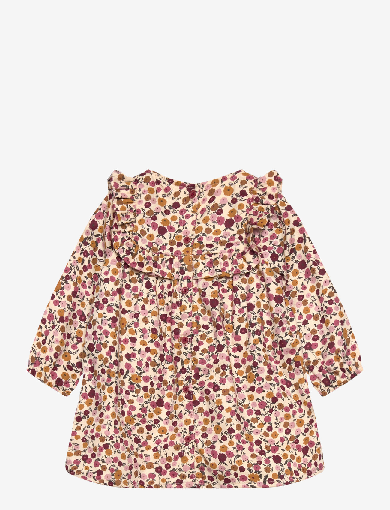 Minymo - Dress LS AOP w. Lining - eggnog - 1