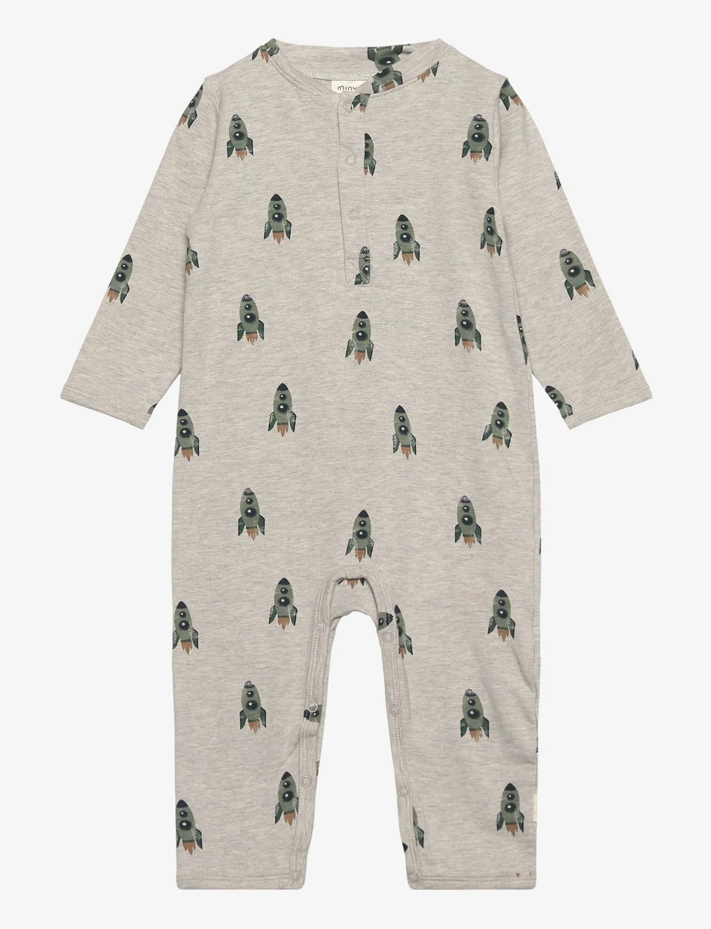 Minymo - Suit LS AOP Sweat - pikkade varrukatega - grey melange - 0