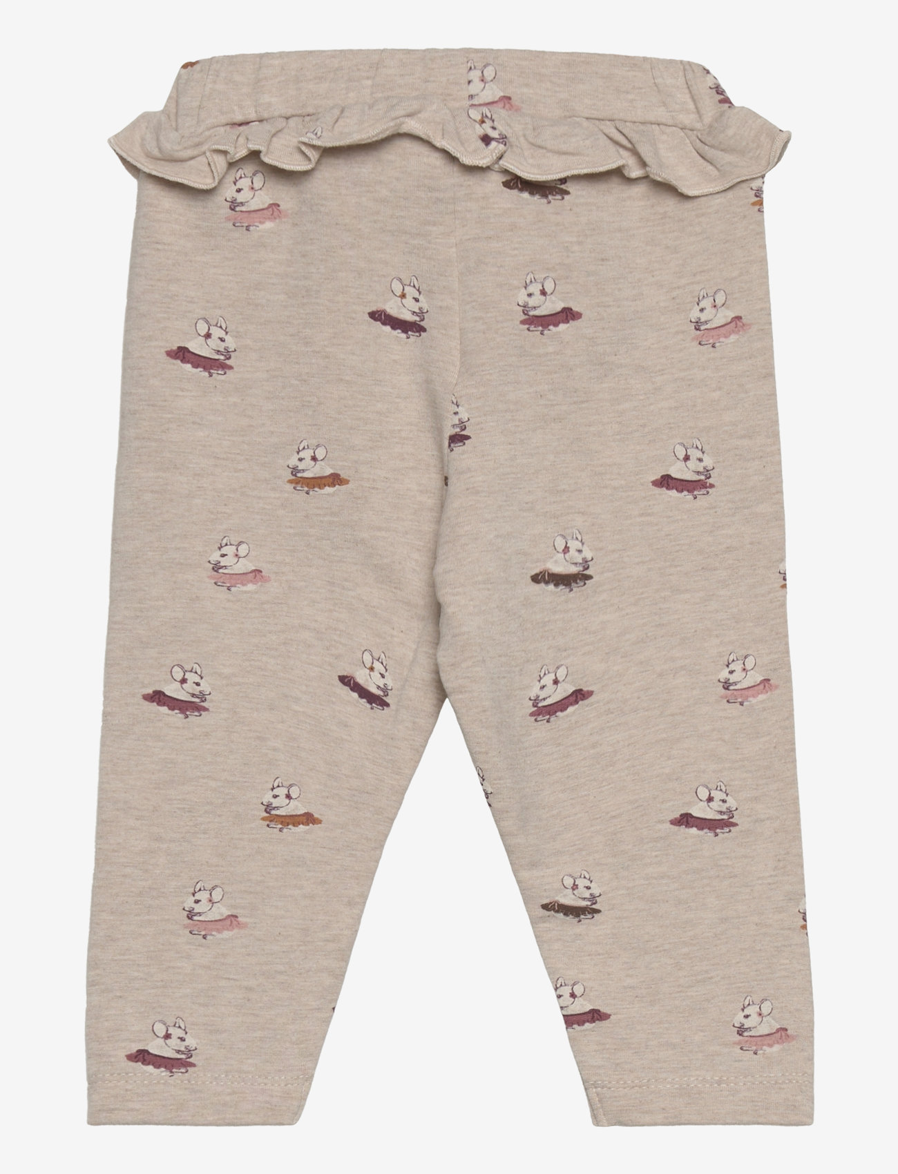 Minymo - Pants AOP Sweat - beige melange - 1