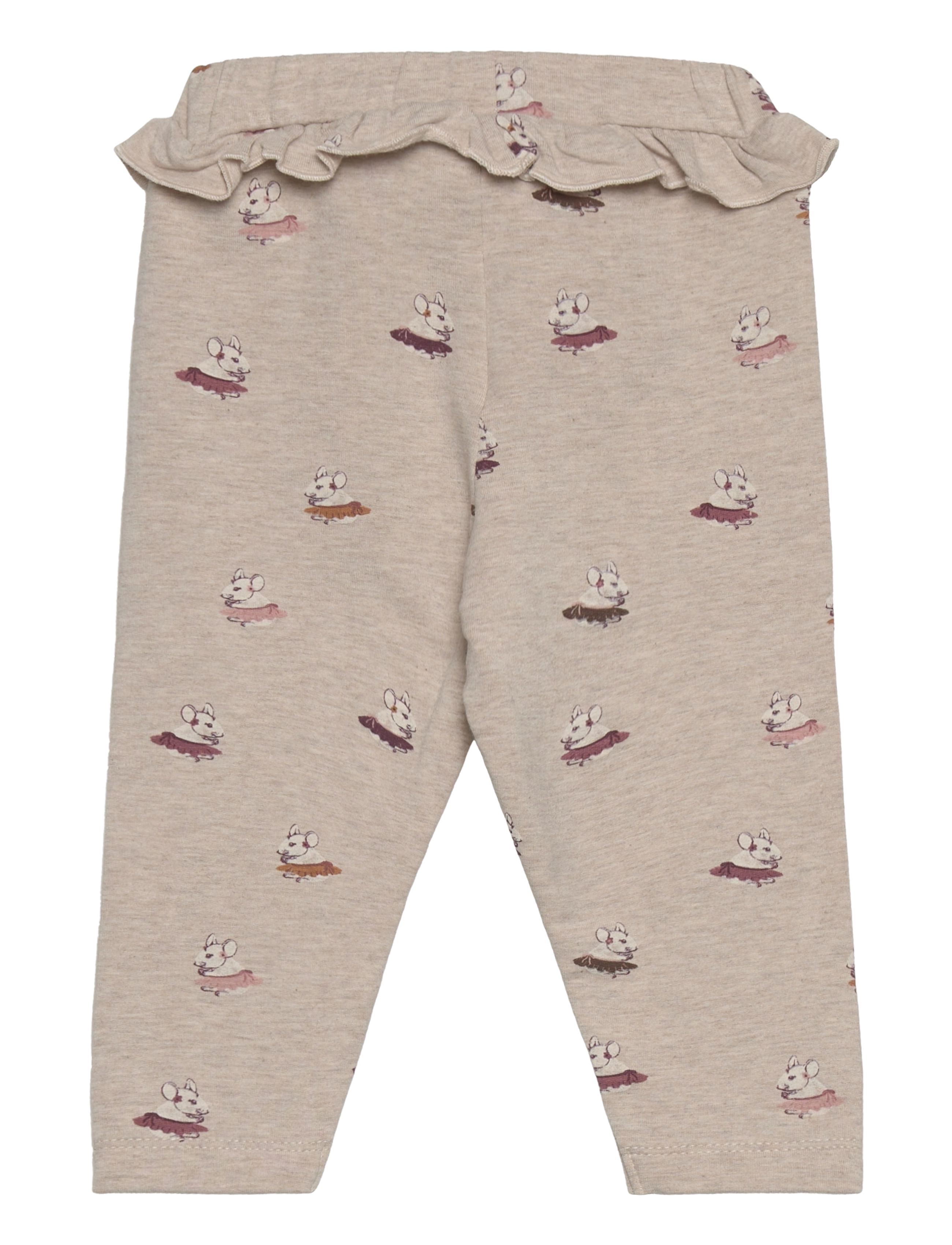 Minymo - Pants AOP Sweat - beige melange - 1