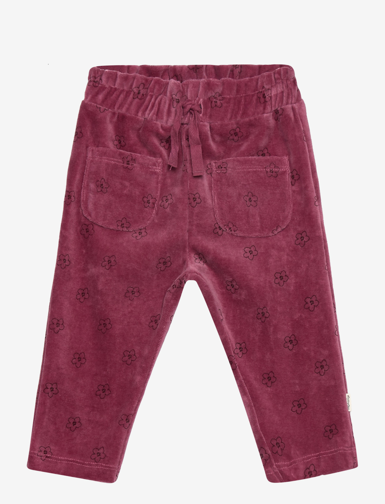 Minymo - Pants AOP Velour - deco rose - 0