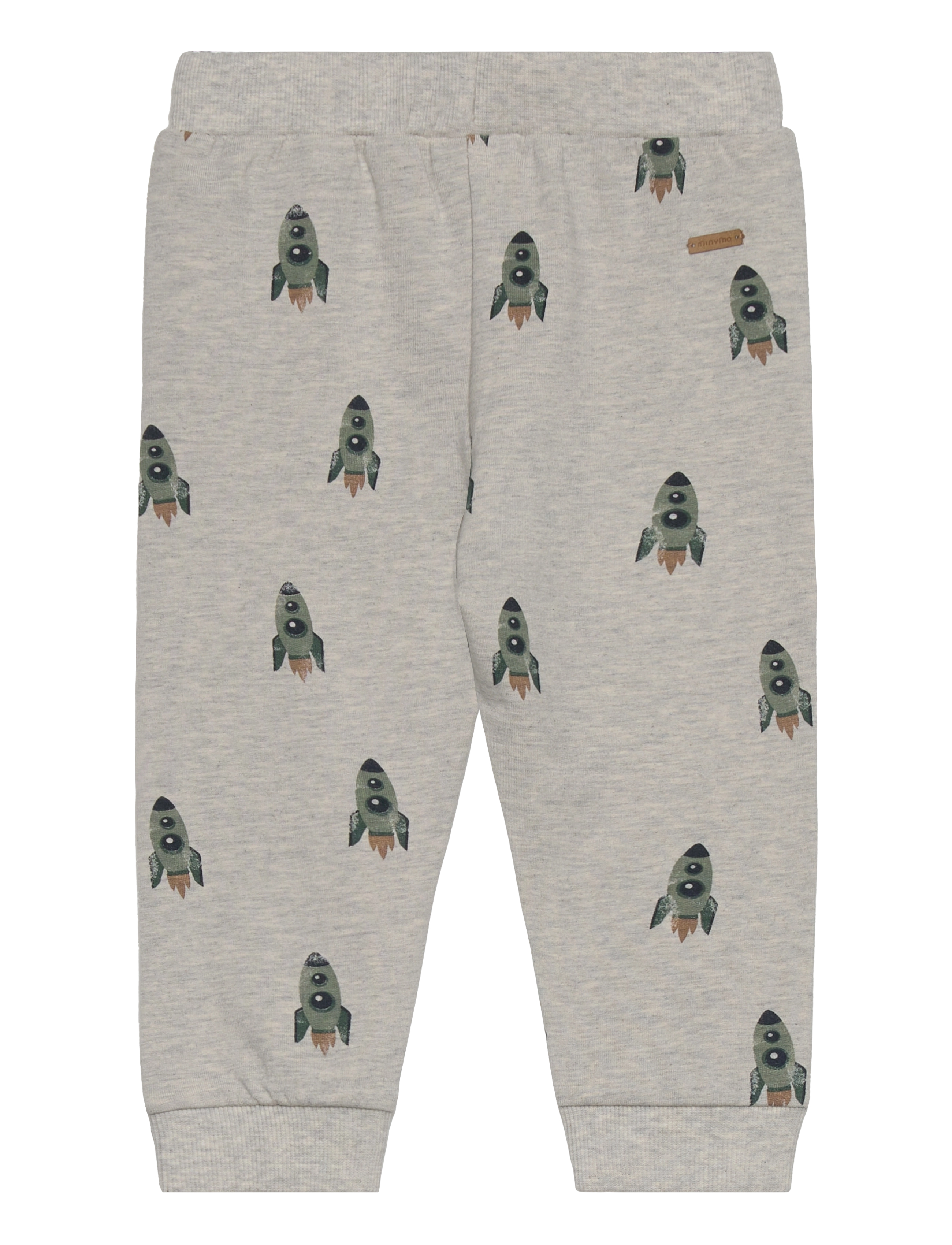 Minymo - Pants AOP Sweat - grey melange - 1