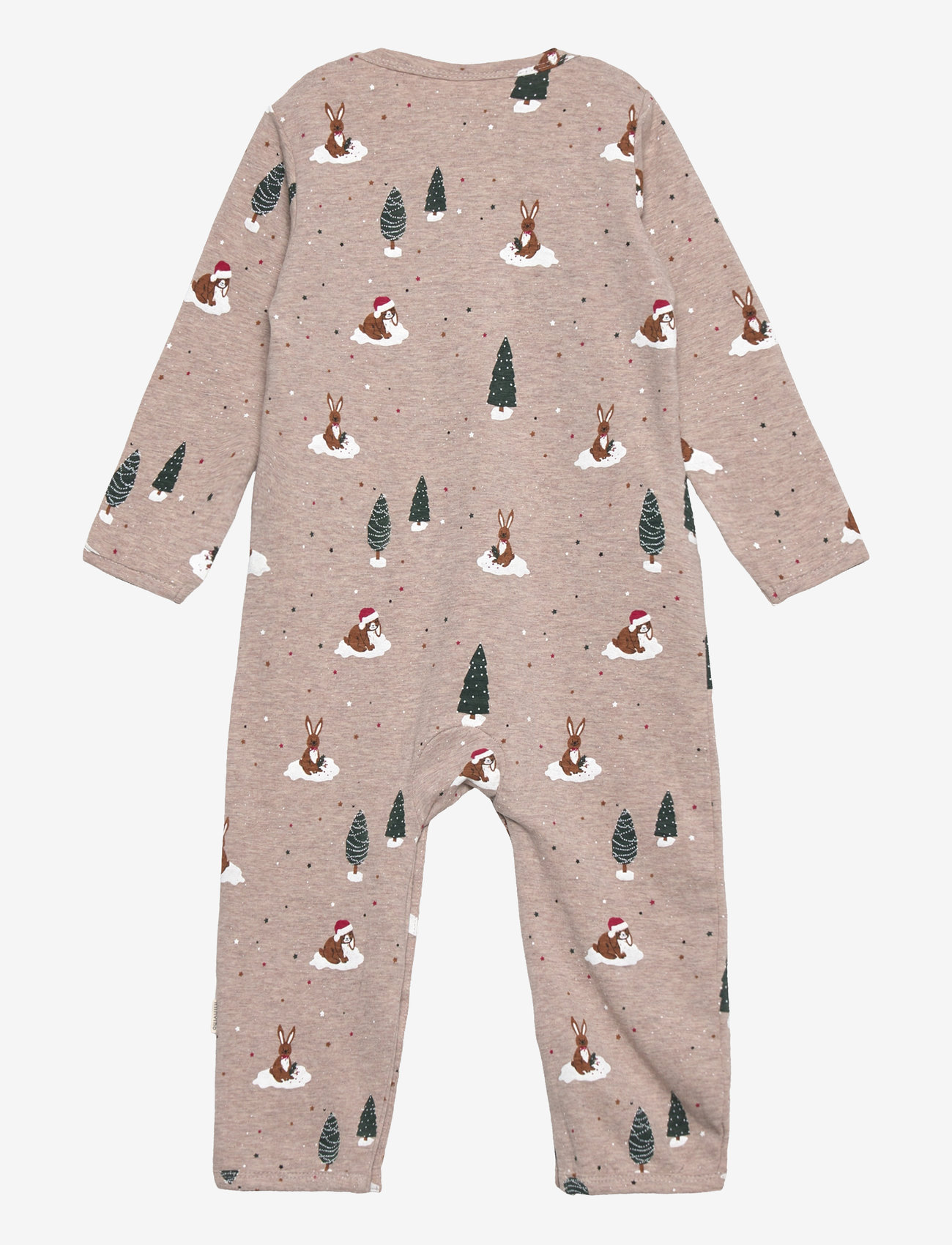 Minymo - Suit LS AOP - brown melange - 1