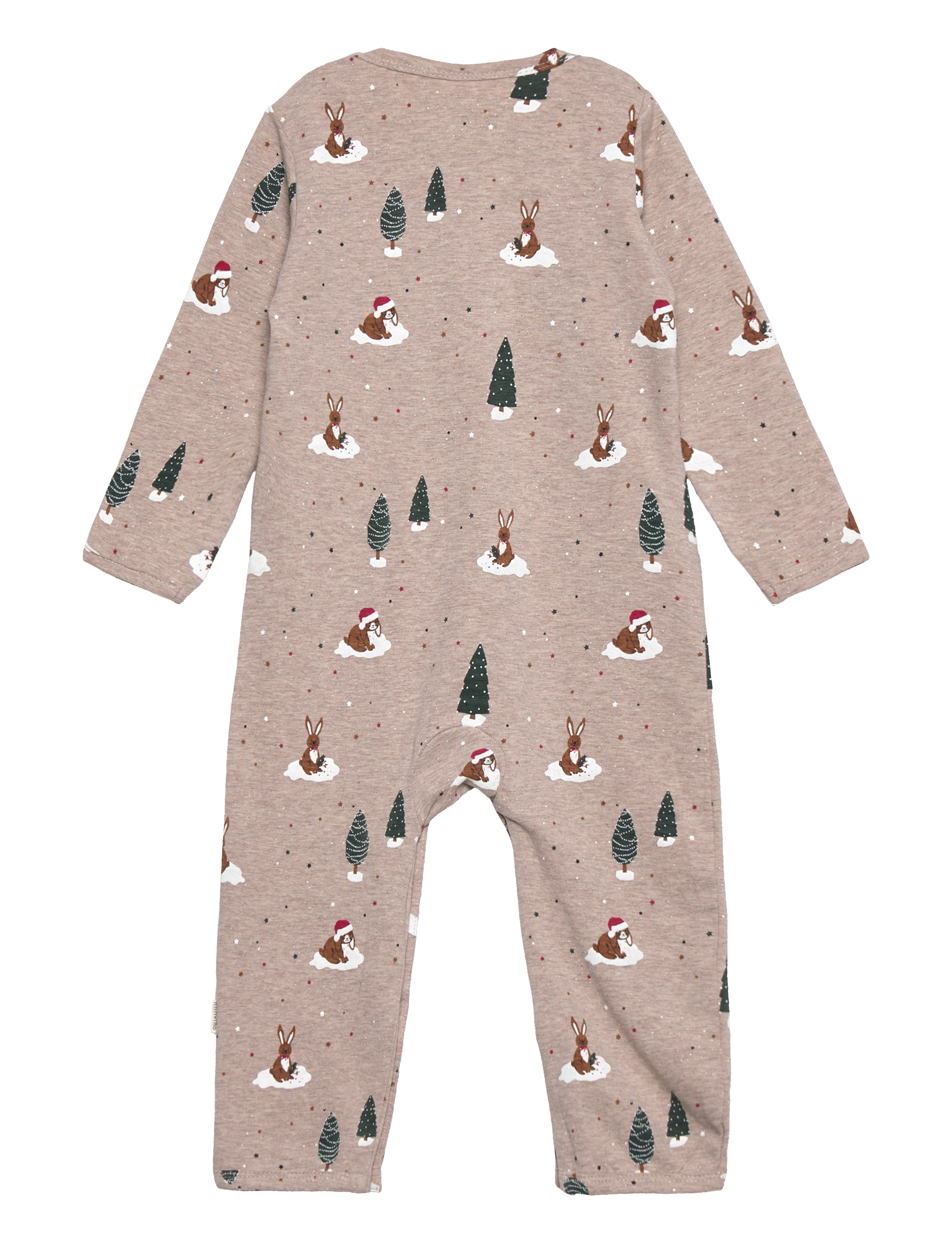 Minymo - Suit LS AOP - brown melange - 1