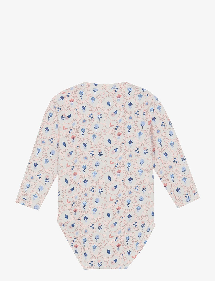Minymo - Body LS AOP - långärmade - marshmallow white - 1