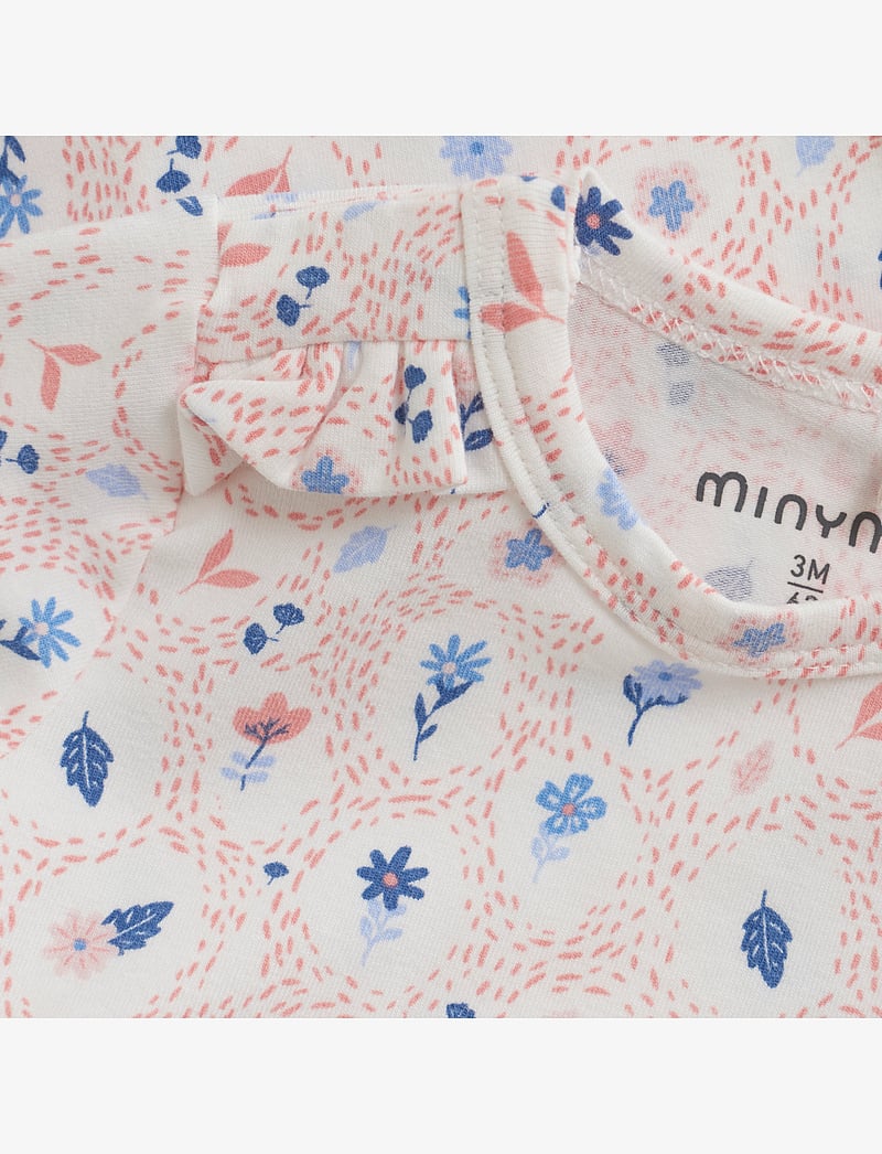 Minymo - Body LS AOP - pitkähihaiset - marshmallow white - 2