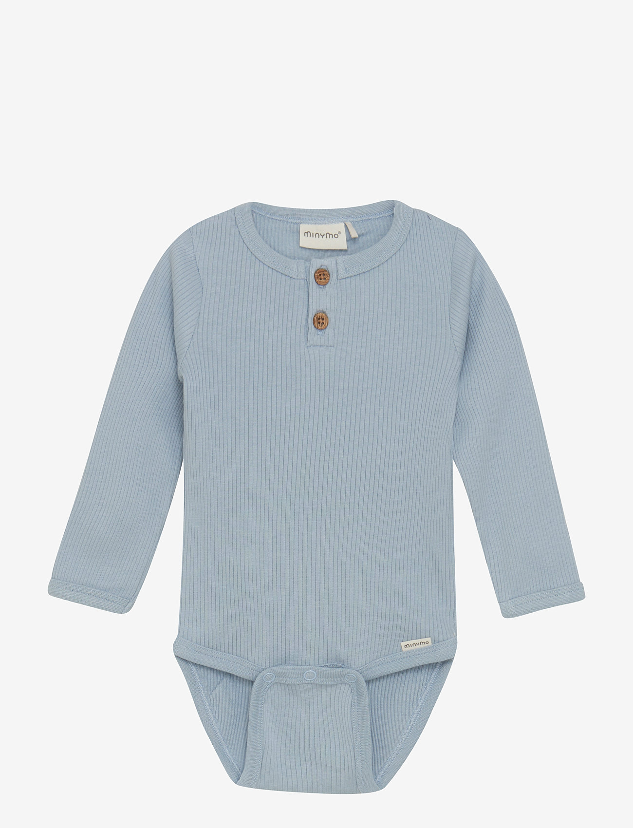 Minymo - Body LS Rib - pikkade varrukatega - blue fog - 0