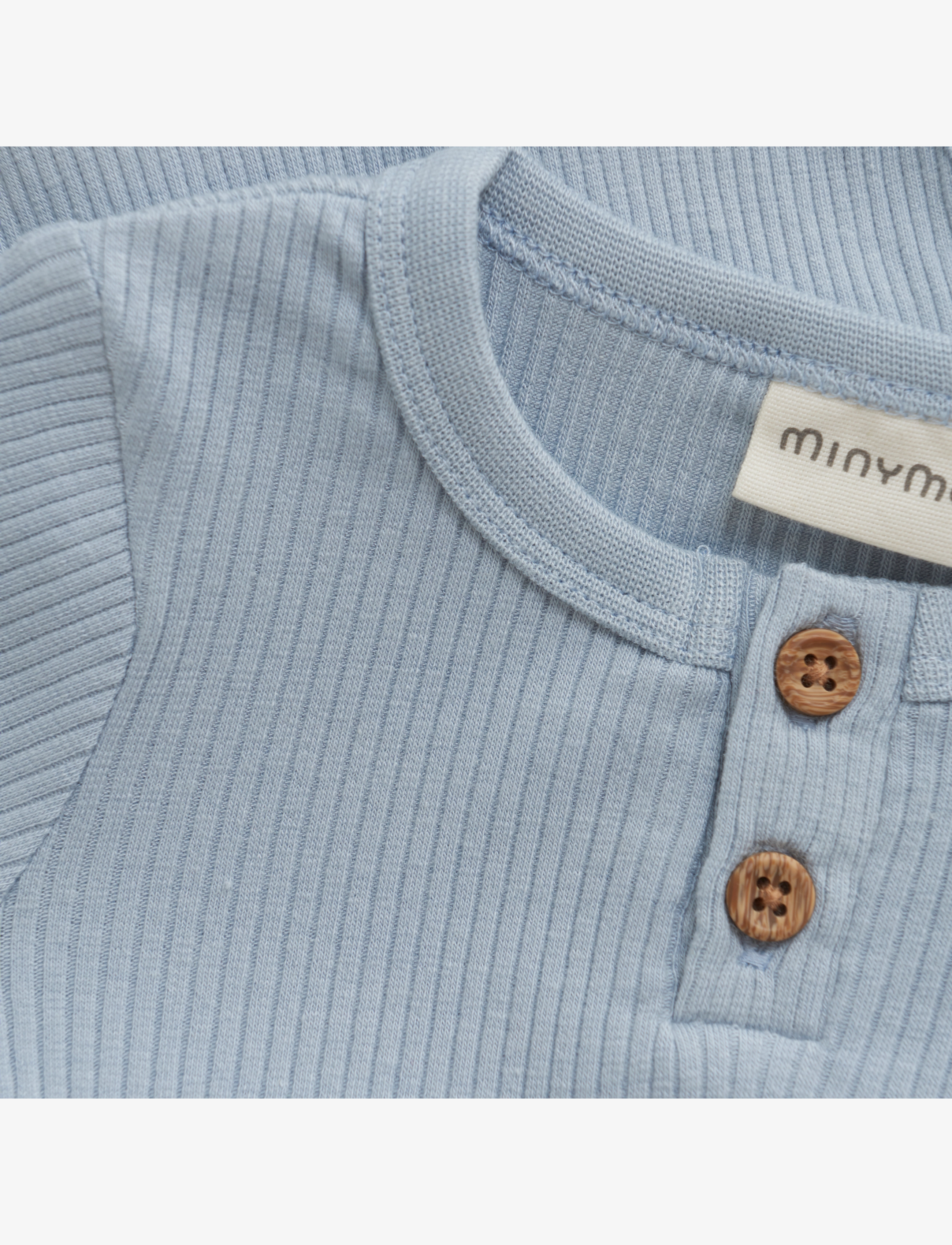 Minymo - Body LS Rib - blue fog - 2