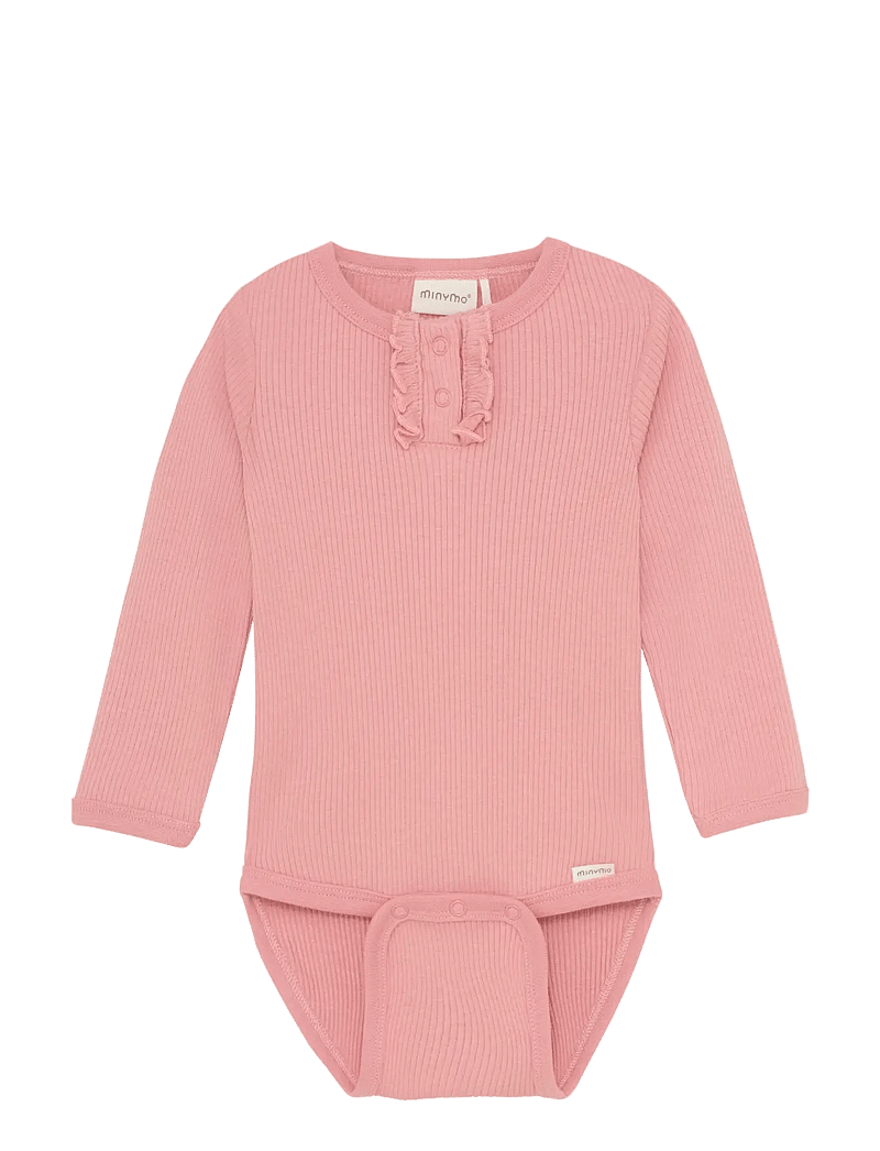 Minymo - Body LS Rib - rosette - 0