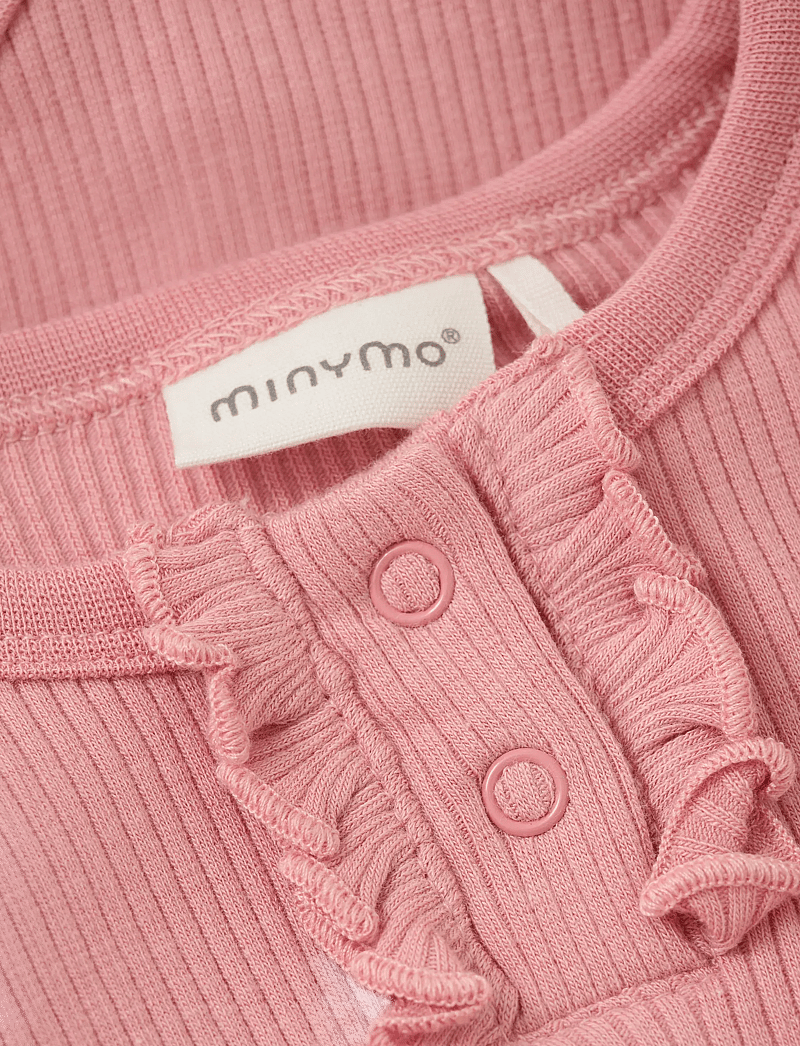 Minymo - Body LS Rib - rosette - 2