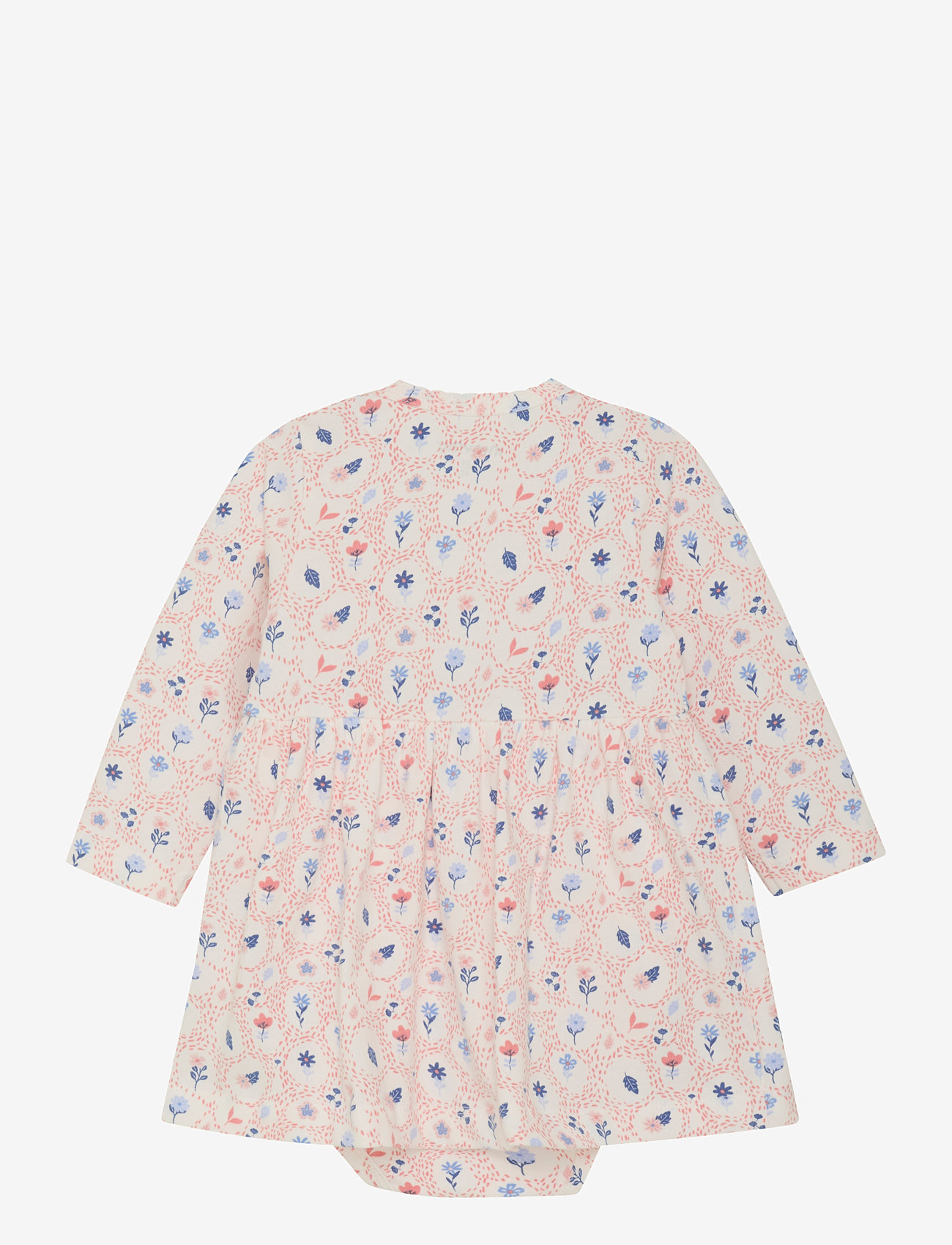 Minymo - Dress LS AOP - langærmede babykjoler - marshmallow white - 1