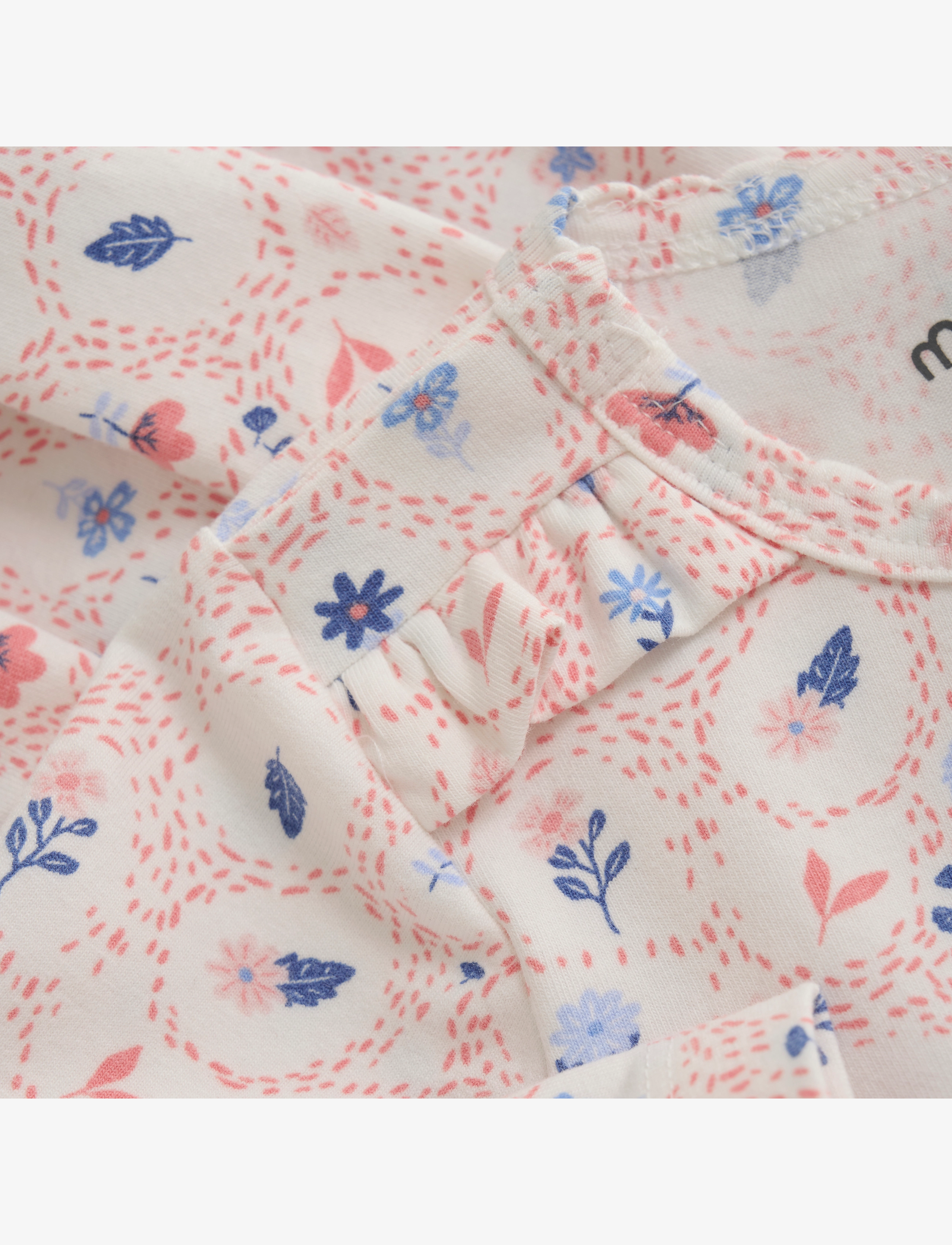 Minymo - Dress LS AOP - laisvalaikio suknelės ilgomis rankovėmis - marshmallow white - 2